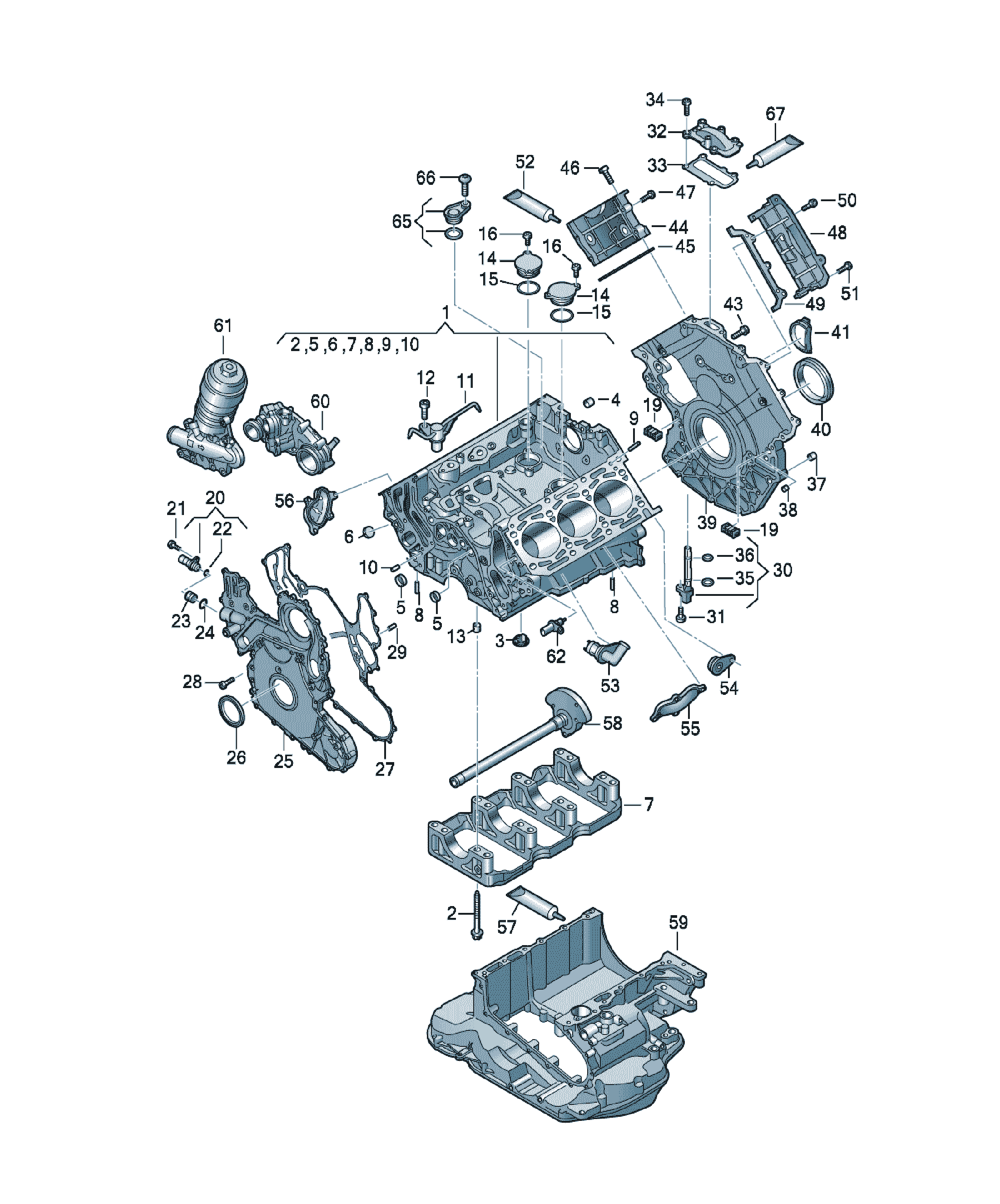 Bloc motor Audi A6 / S6 / L, cod 059103011HJ