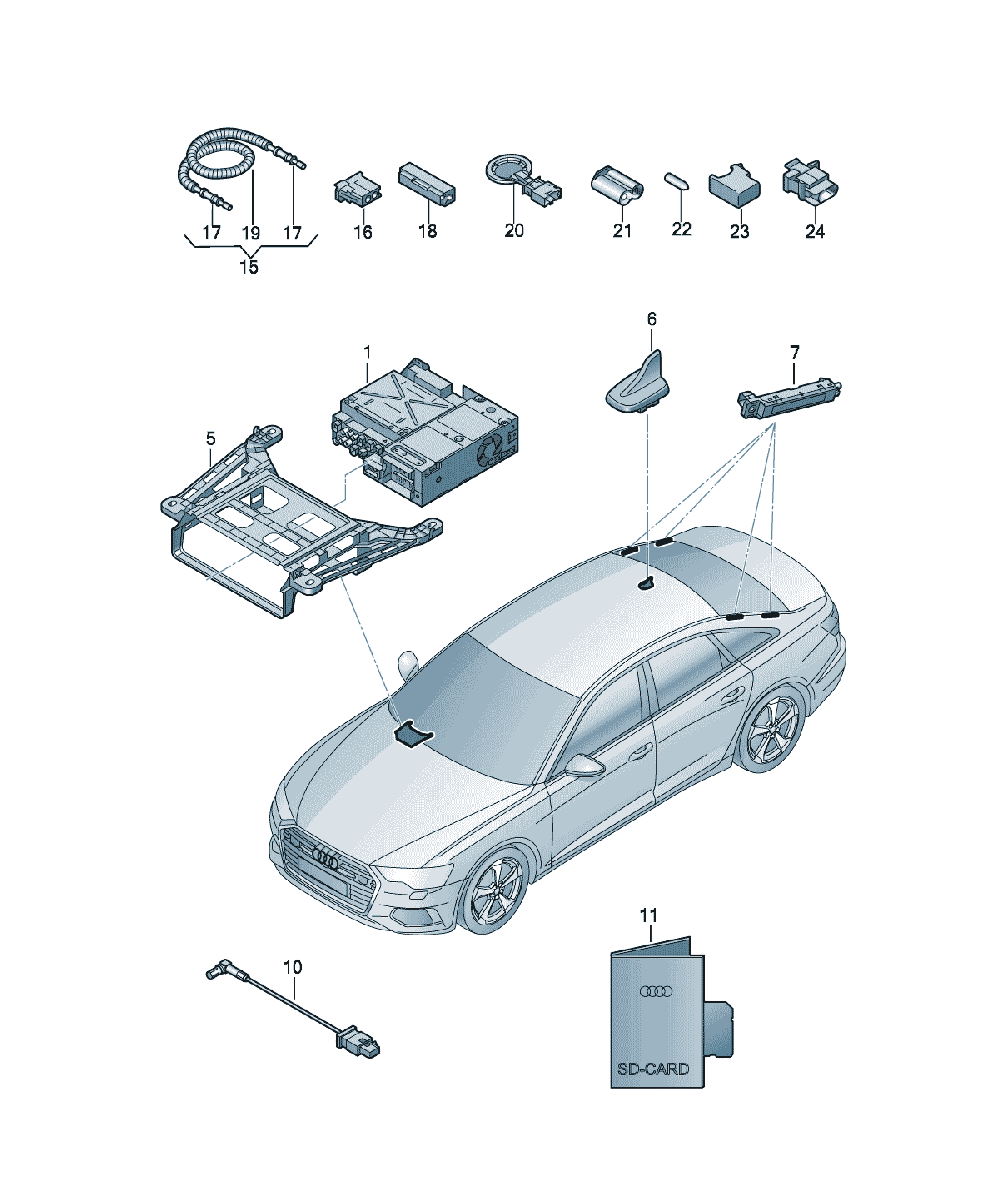 Central computer Audi A6 / S6 / L, cod 4K0035148A
