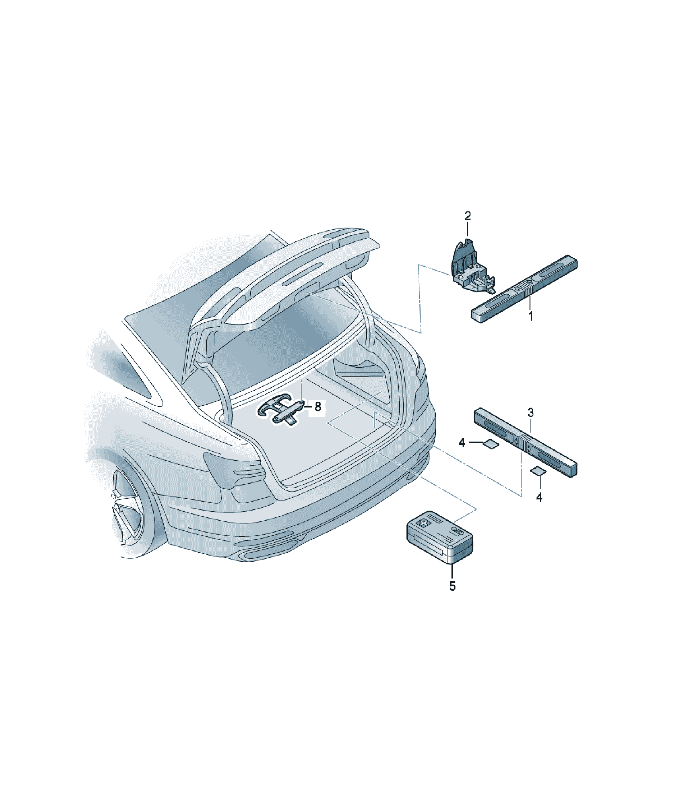 Triunghi de avertizare Audi A6 / S6 / L, cod 8T0860251