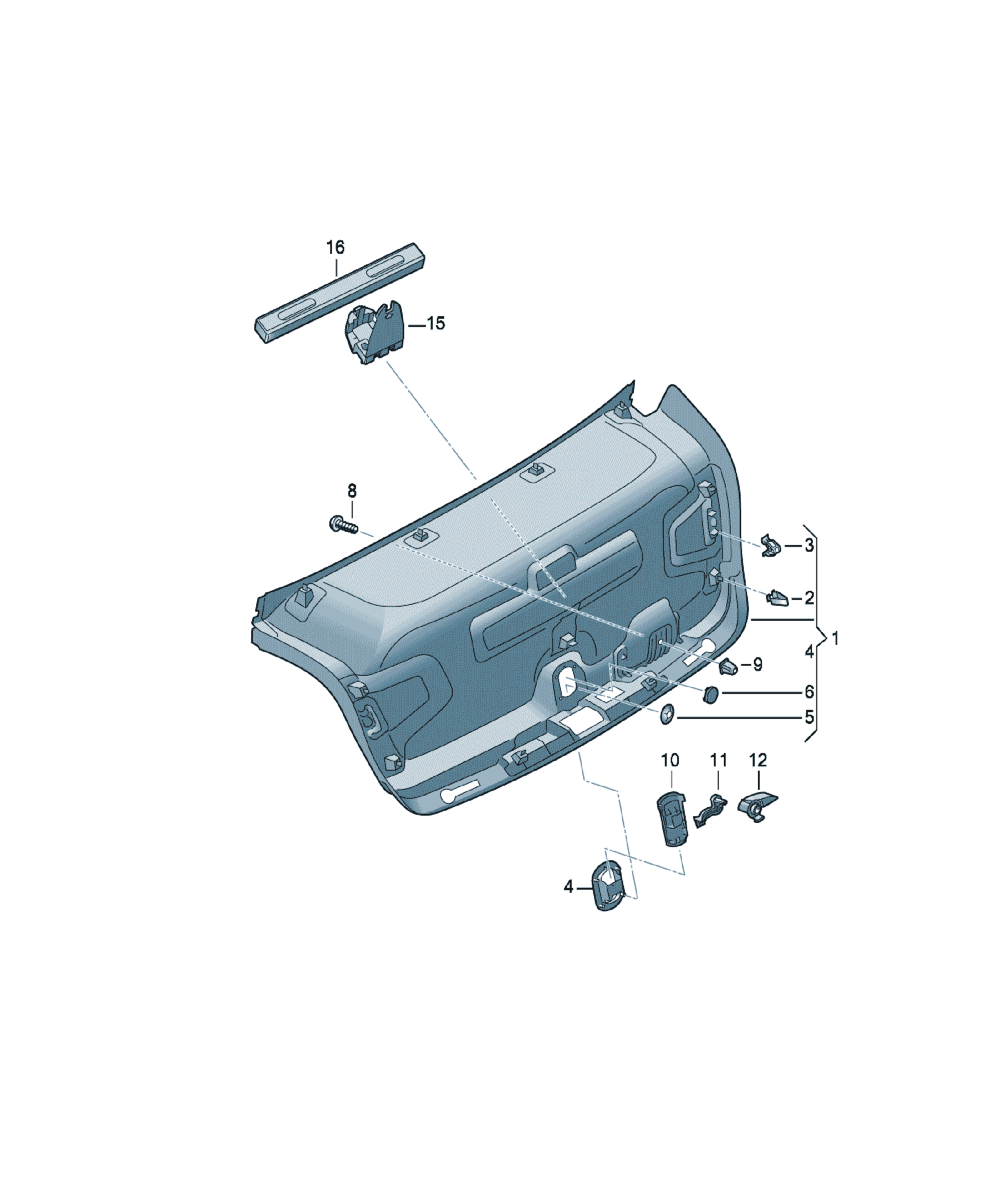 Capac capotă portbagaj Audi A6 / S6 / L, cod 4K5867975A CA9