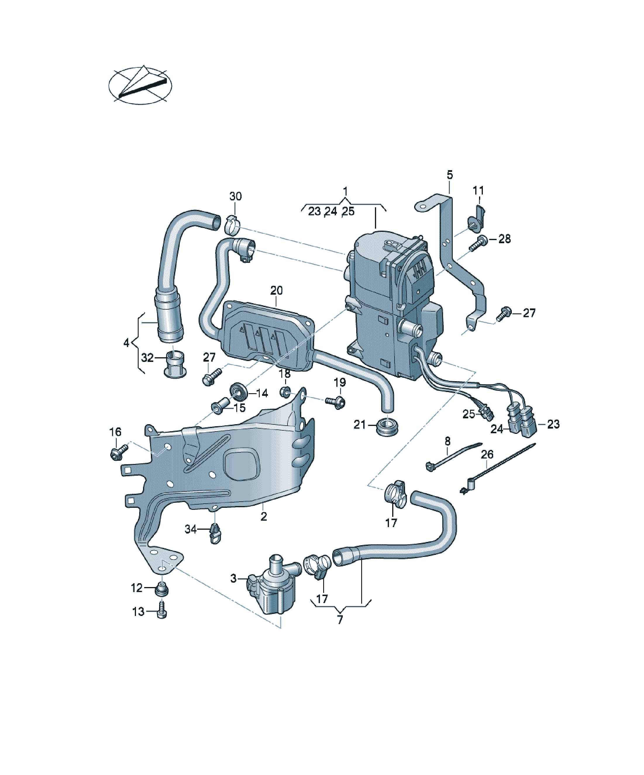 Unitate încălzire Audi A6 / S6 / L, cod 4M0265105D