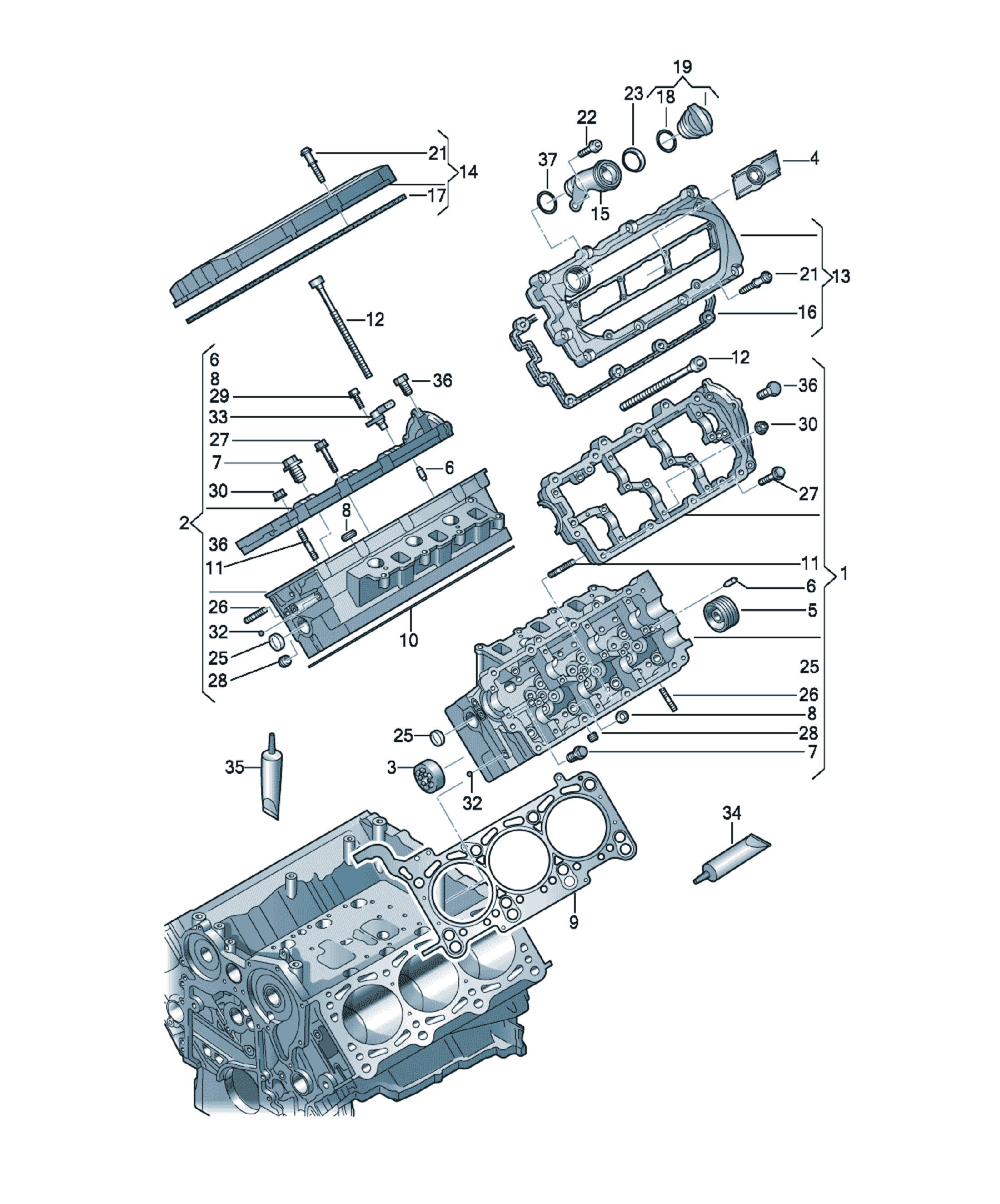 Șurub cap hexagonal interior (combi) Audi A4 / S4 / L, cod N  10124408
