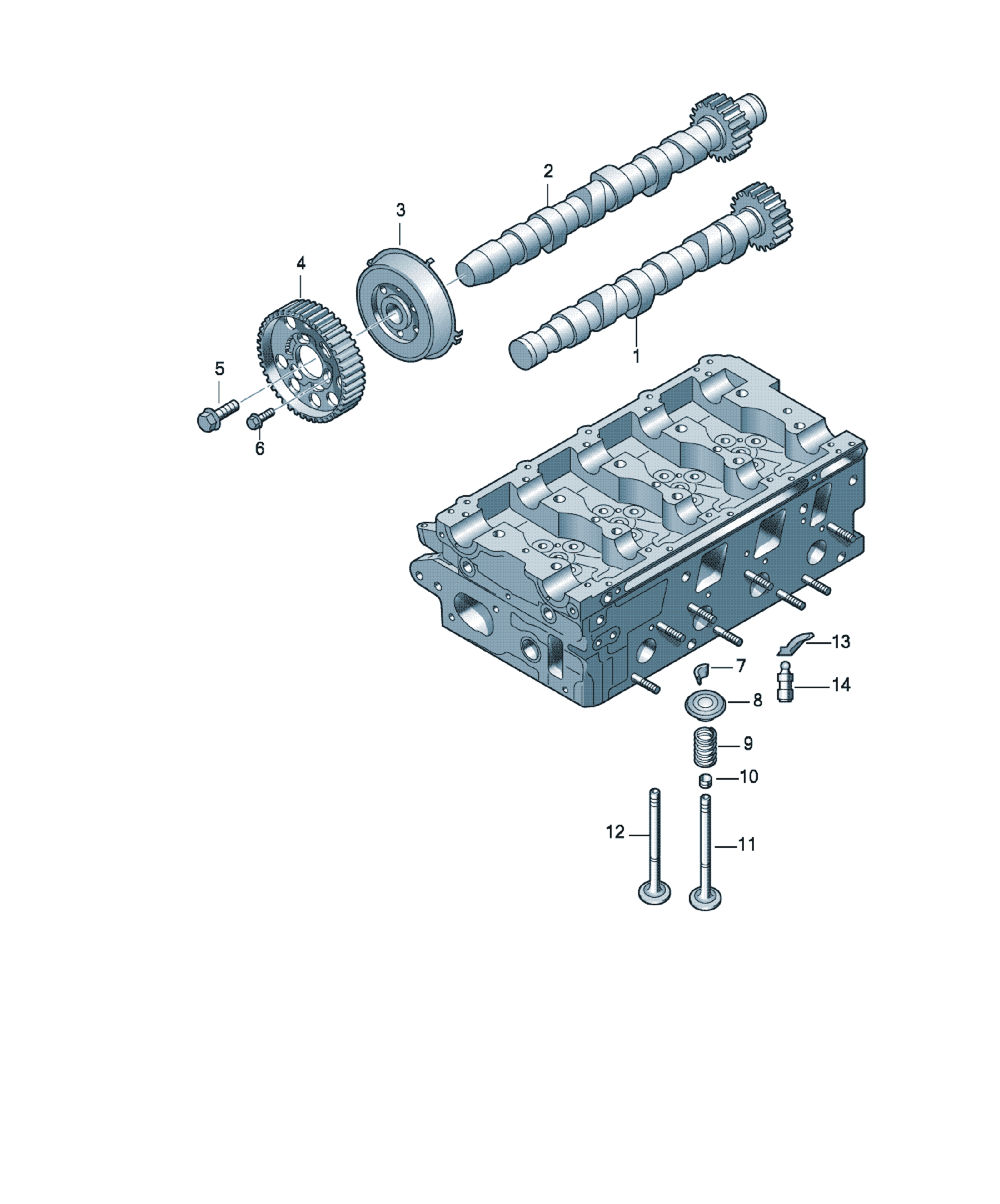 Arbore cu came Audi A4 / S4 / L, cod 03L109021E