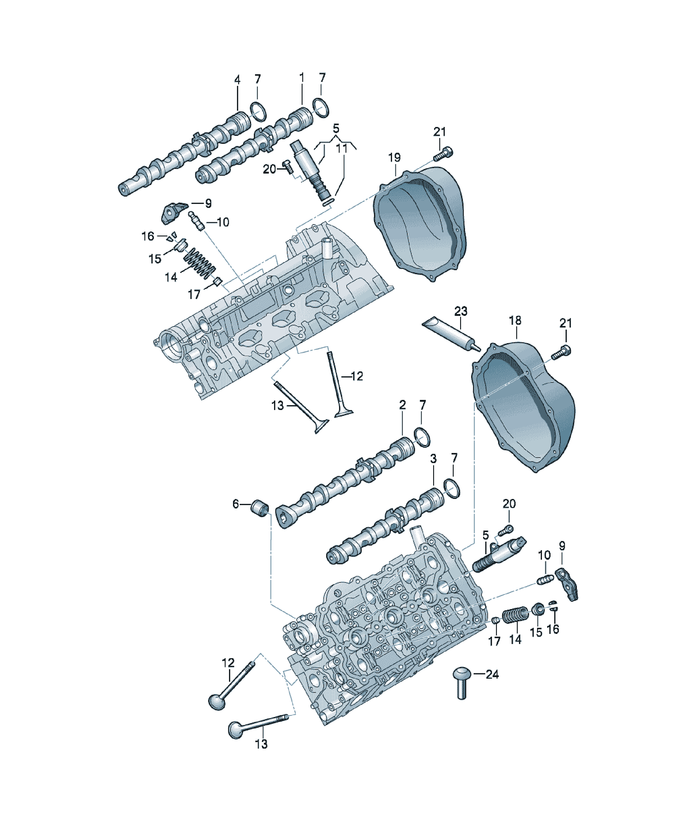 Arbore cu came Audi A4 / S4 / L, cod 06E109101BC