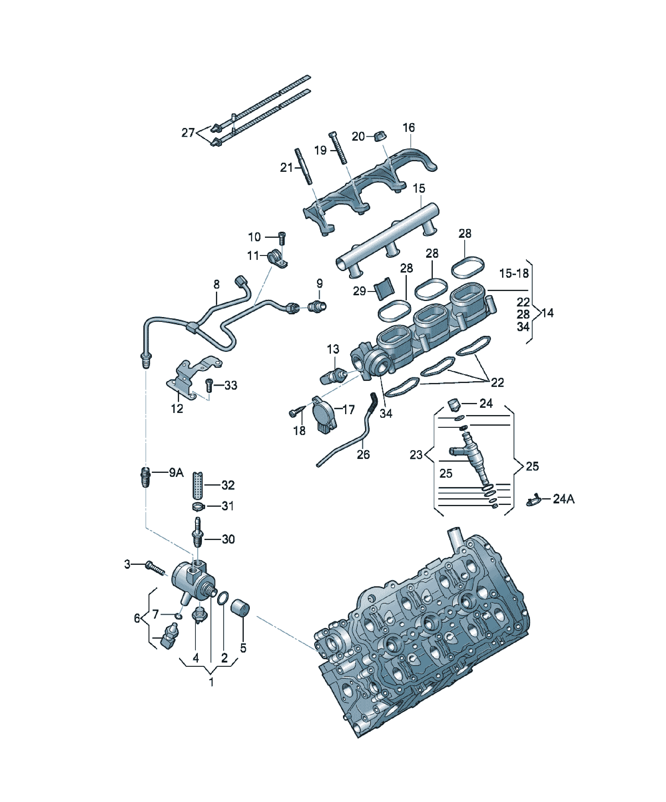 Șurub autofiletant Audi A4 / S4 / L A4/Avant, cod N  10442003