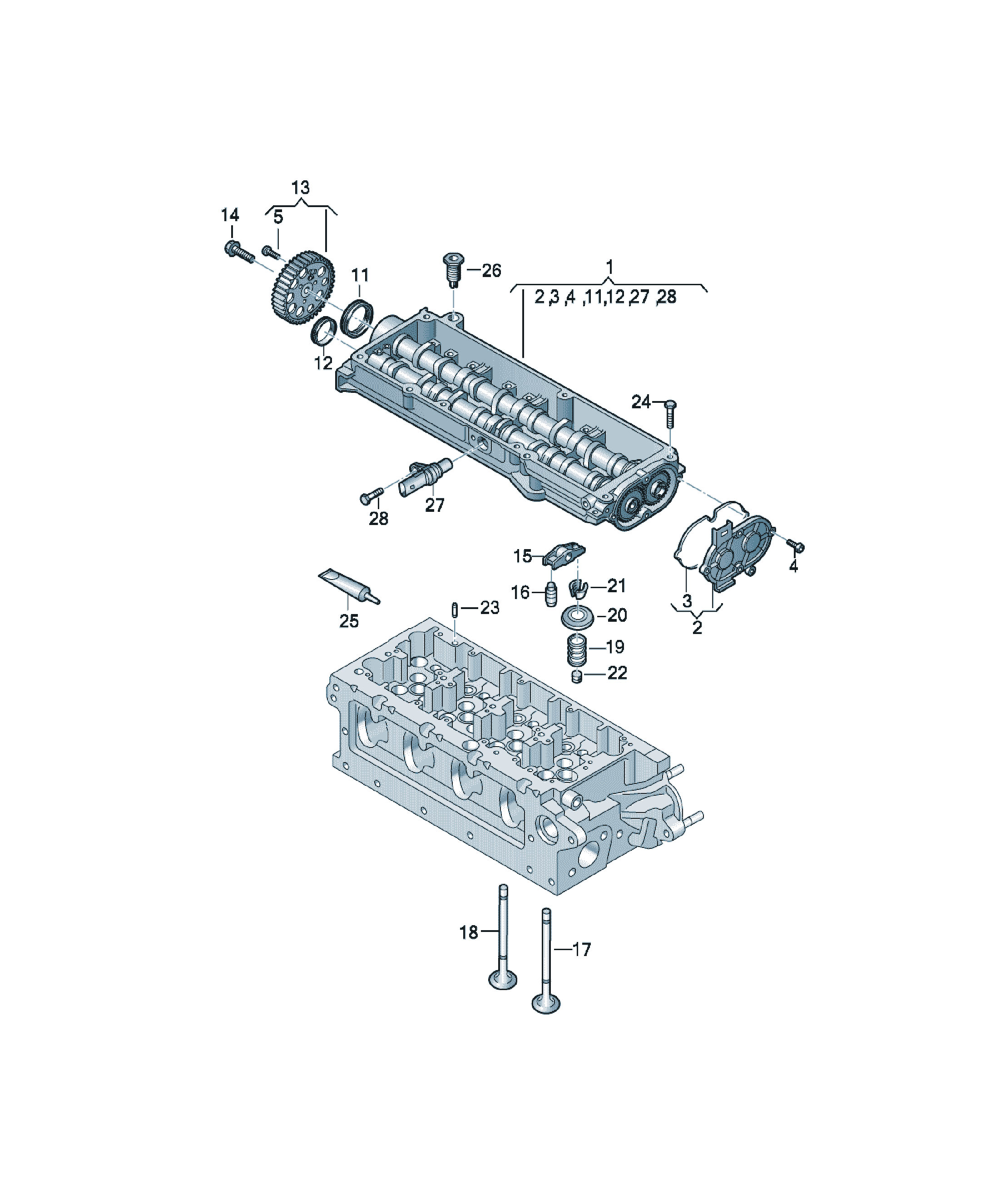 Arbore cu came Audi A6 / S6 / L, cod 04L103044AD