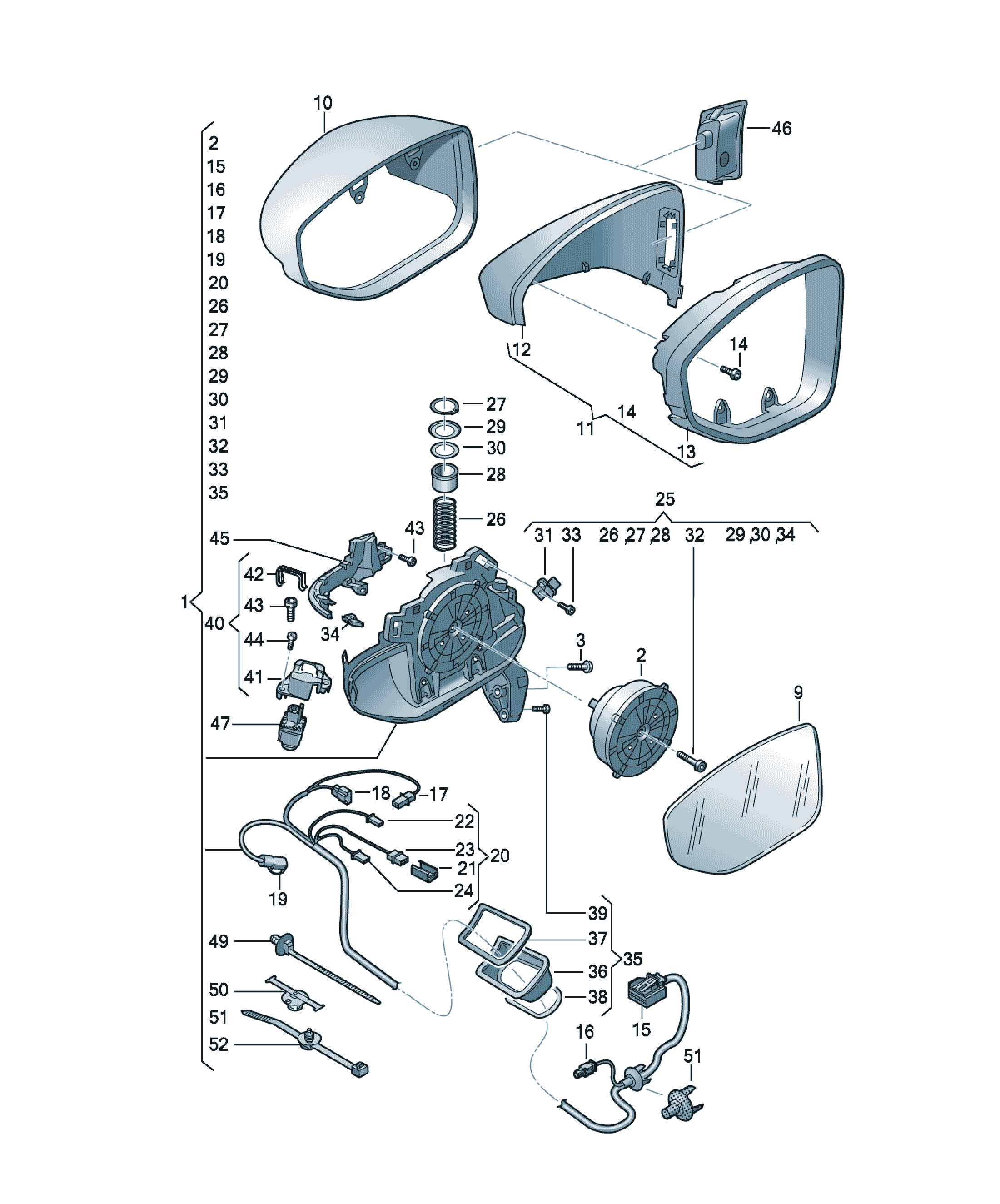 Carcasă contact plat cu mecanism blocare Audi A6 / S6 / L, cod 1K0972928