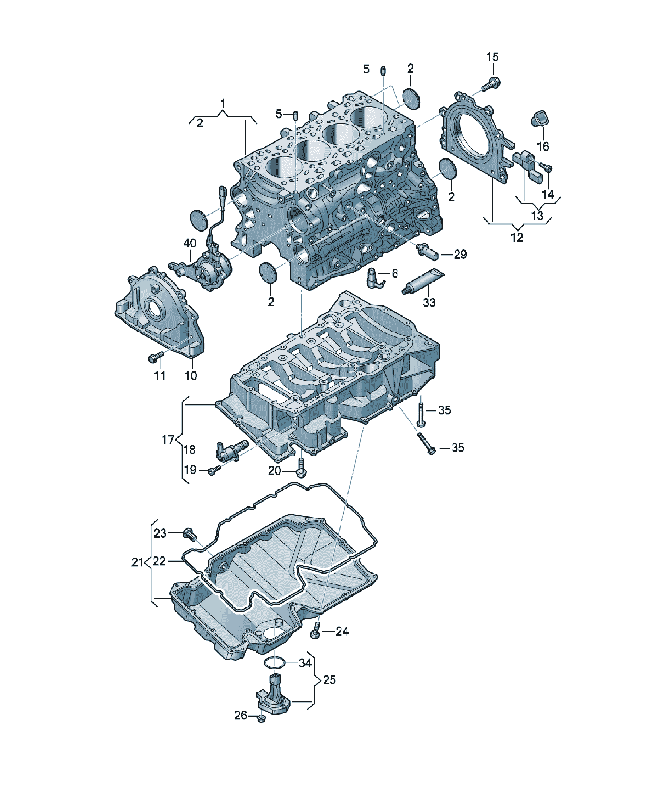 Capac pompă ulei Audi A6 / S6 / L, cod 05L103151C
