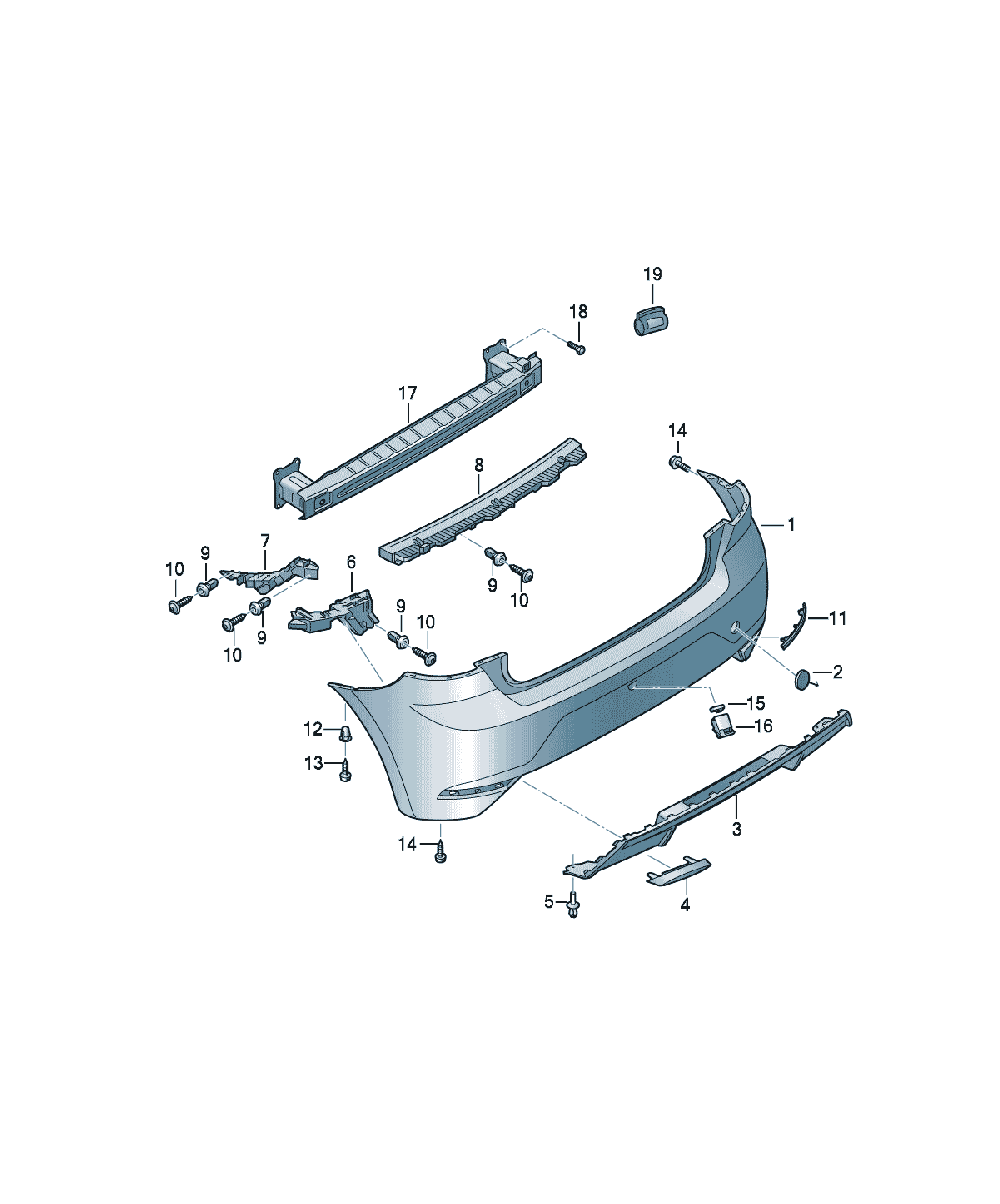 Bara spate Seat Leon, cod 5FA807421