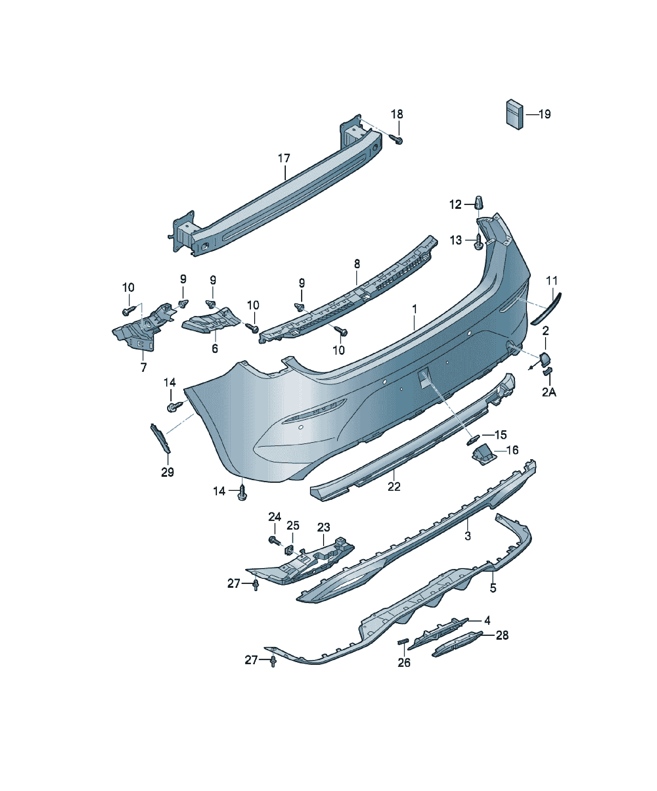 Bara spate Seat Leon, cod 5FA807421E