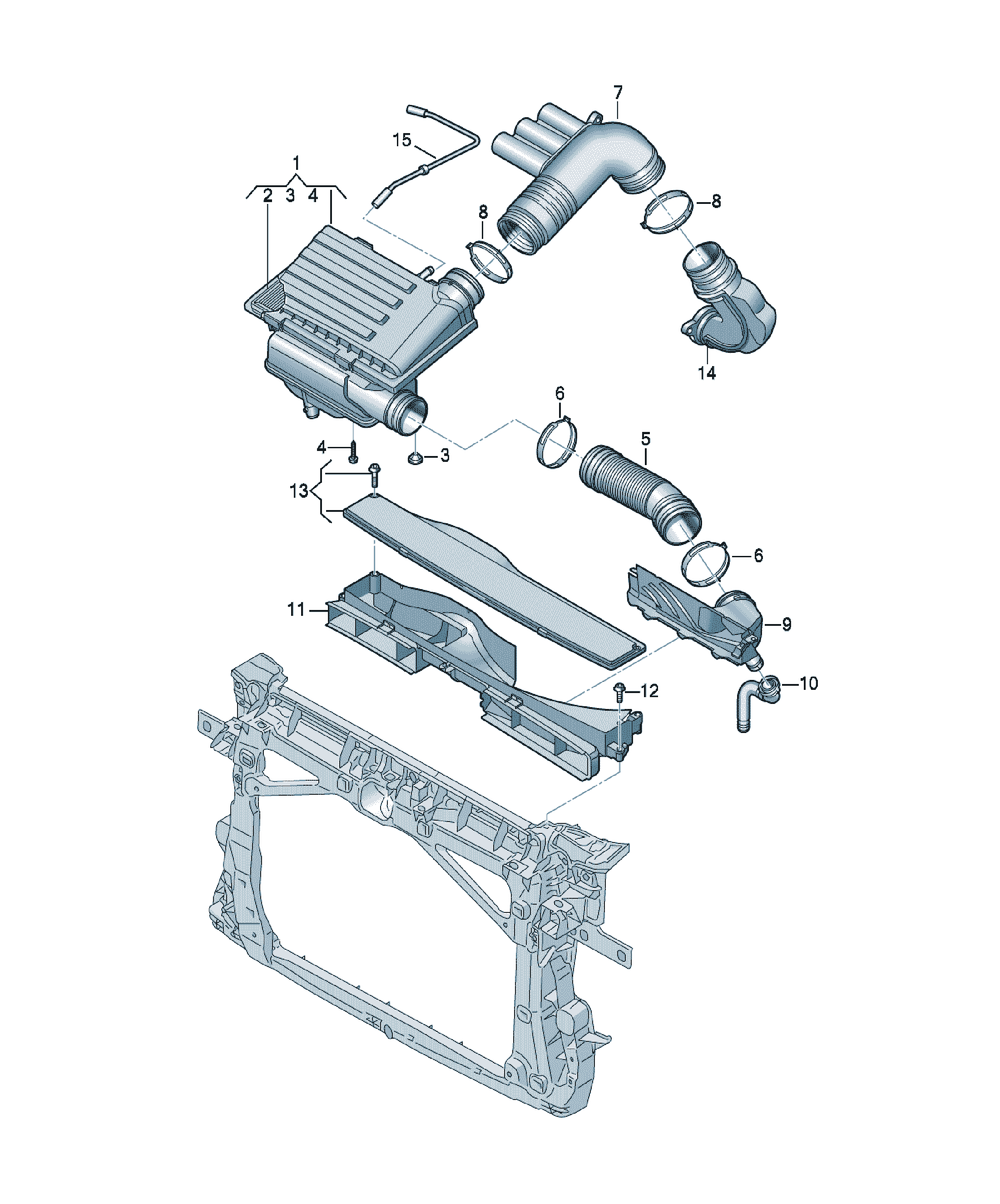 Flap for intake air guide