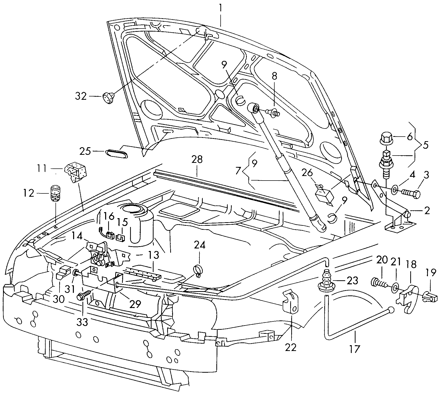 Capota fata Volkswagen Golf / e-Golf, cod 1E0823031