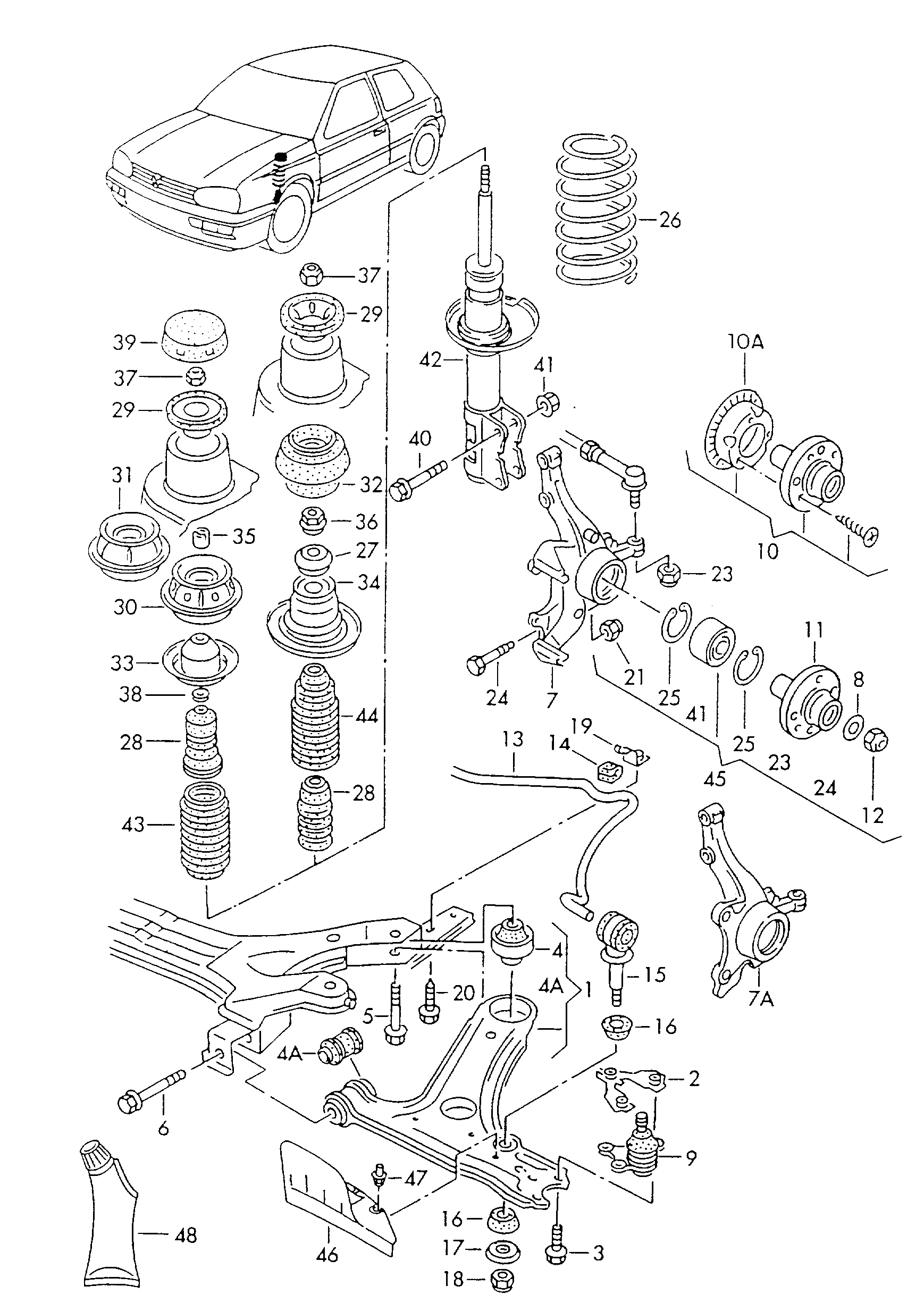 Șurub suspensie Volkswagen Passat / Variant / Santana, cod N  10127707