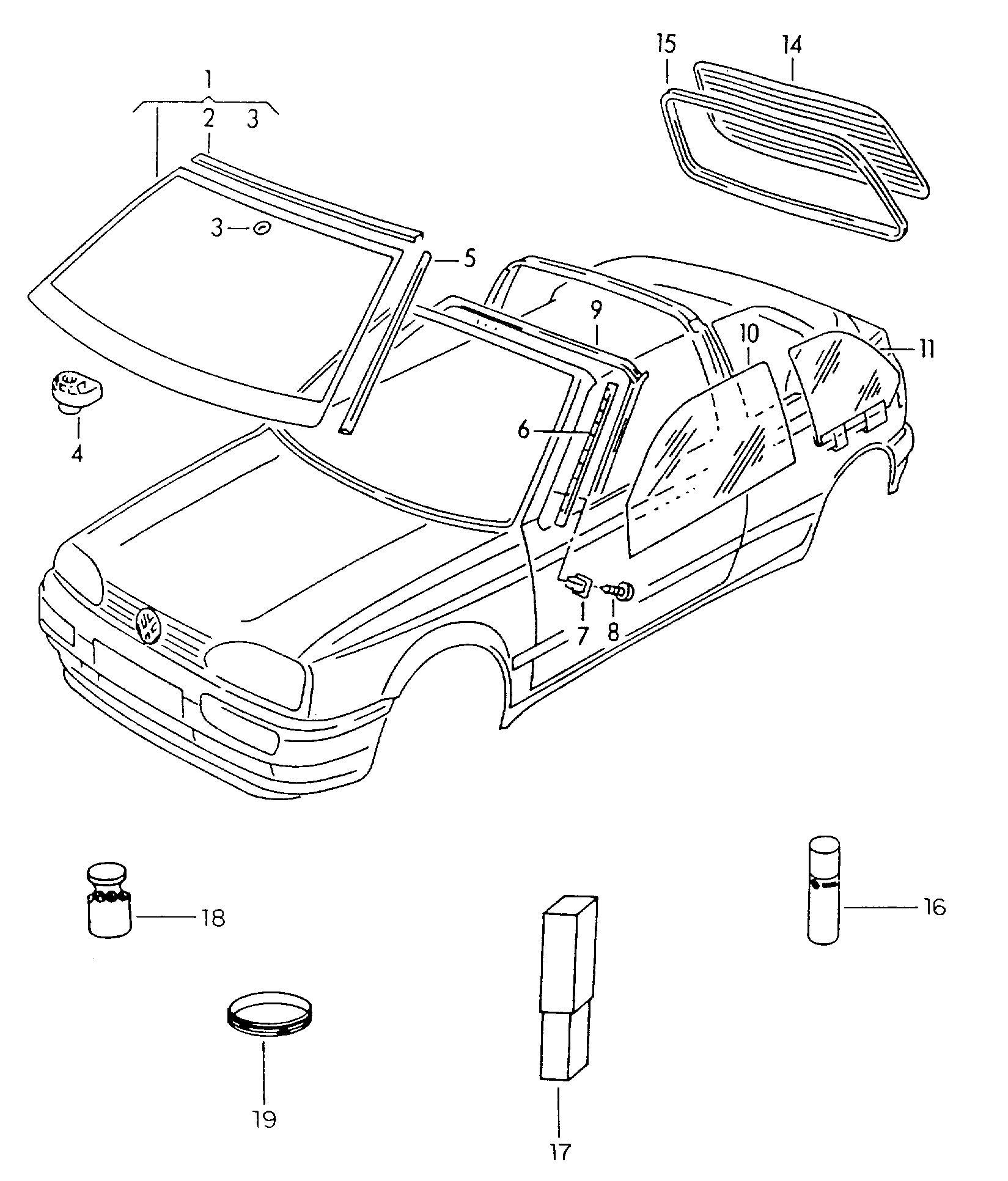 Grund adeziv geam Volkswagen CC, cod D  00920002