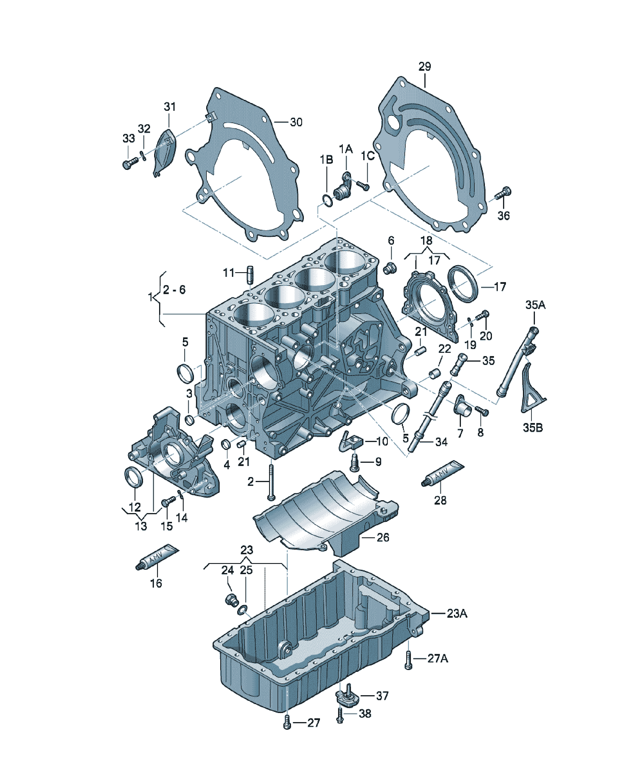 Bloc motor Volkswagen Golf / e-Golf, cod 06B103011AP