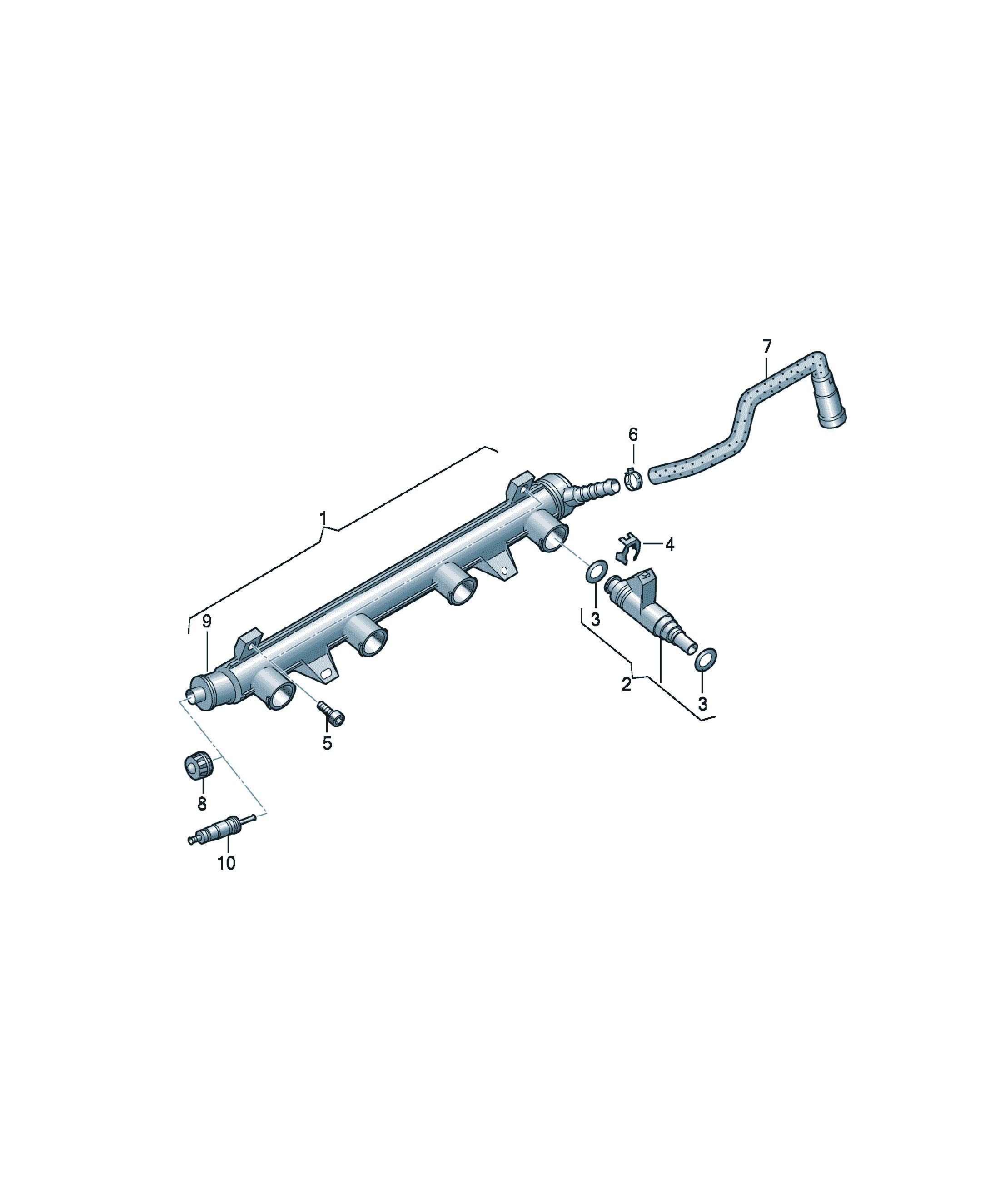 Conducta injector Volkswagen Golf / e-Golf, cod 06A133317BB