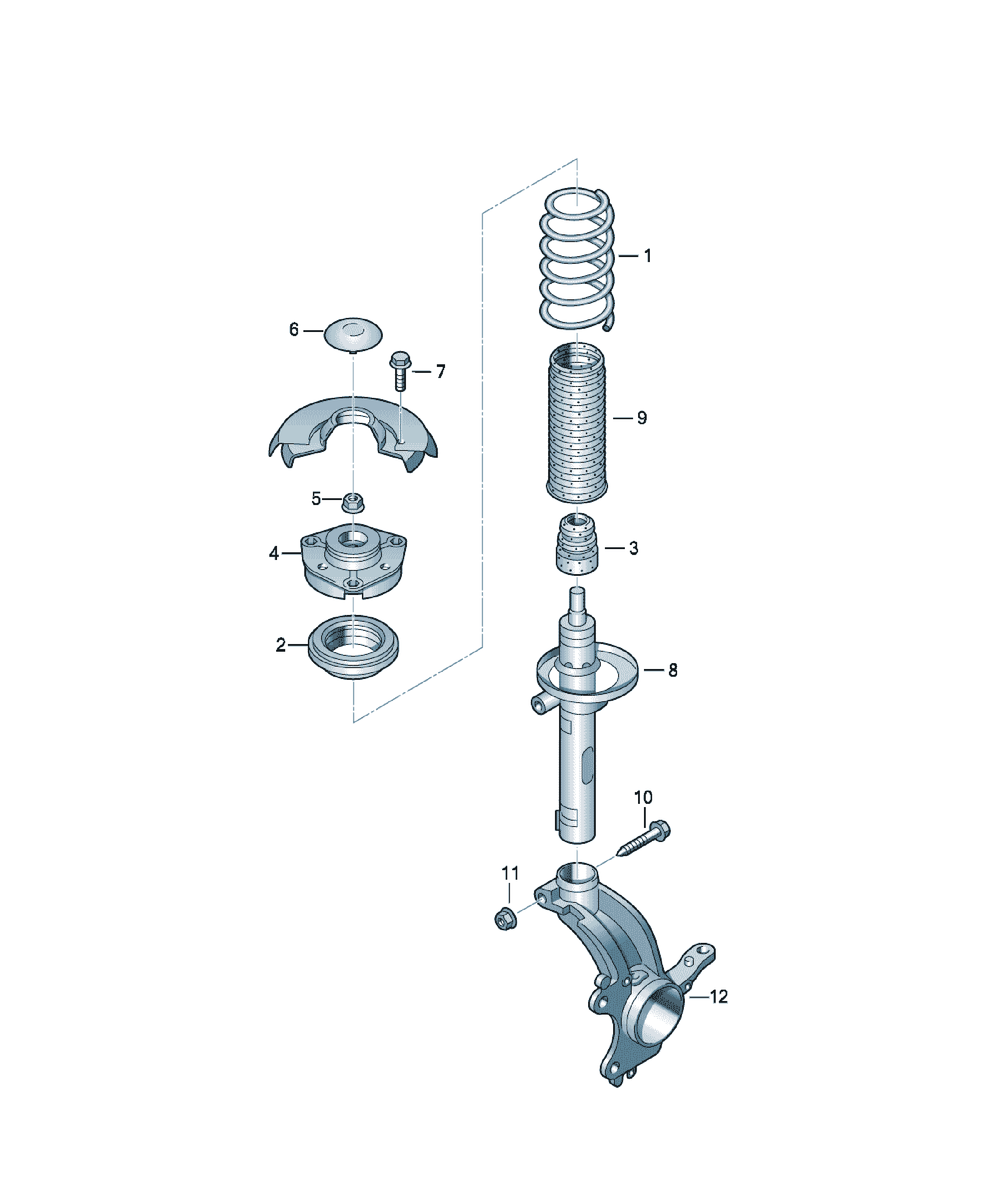 Arc suspensie Volkswagen Golf / e-Golf, cod 1K0411105DD