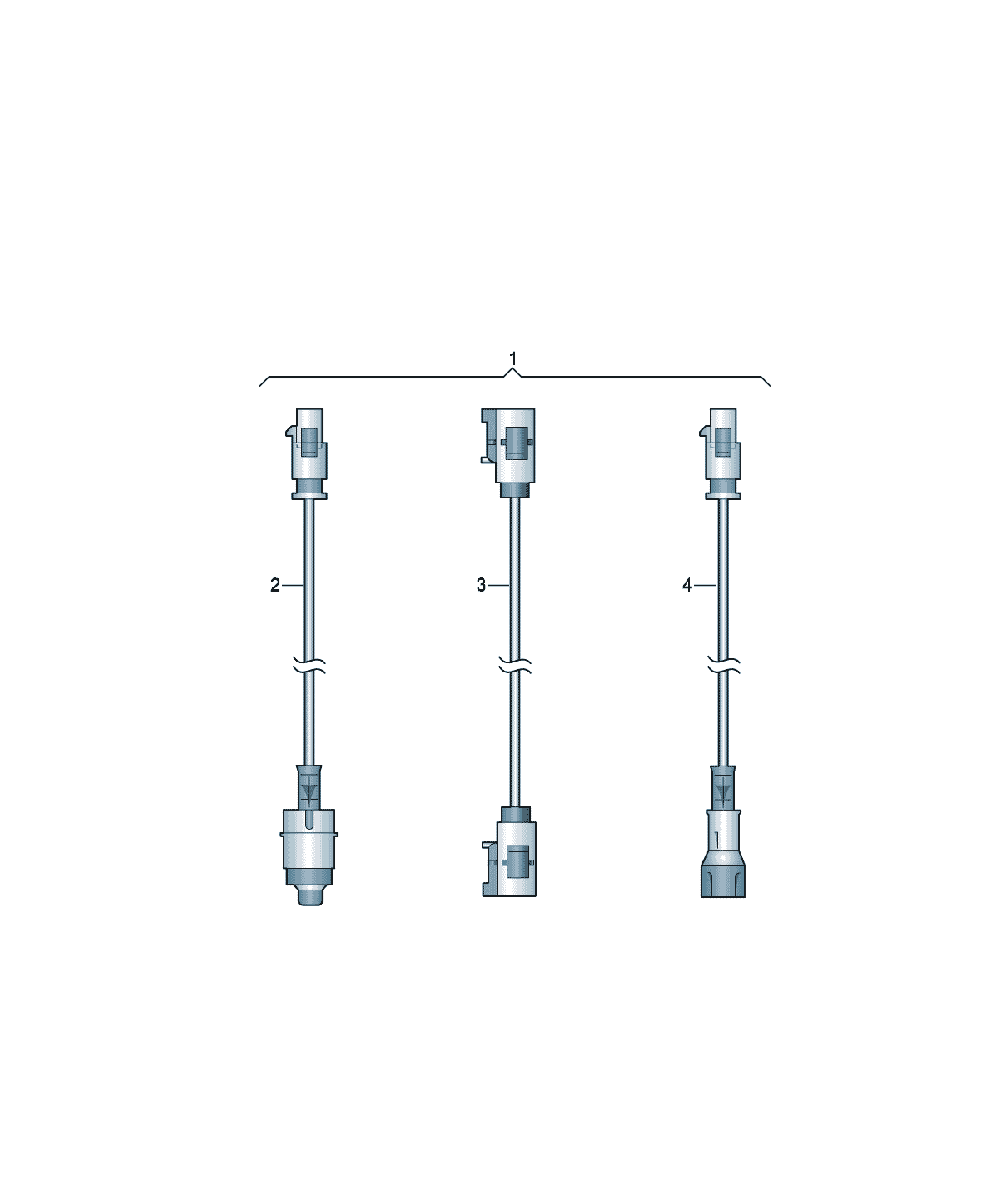 1 set: aerial wires Volkswagen Passat / Variant / Santana, cod 3AE098715
