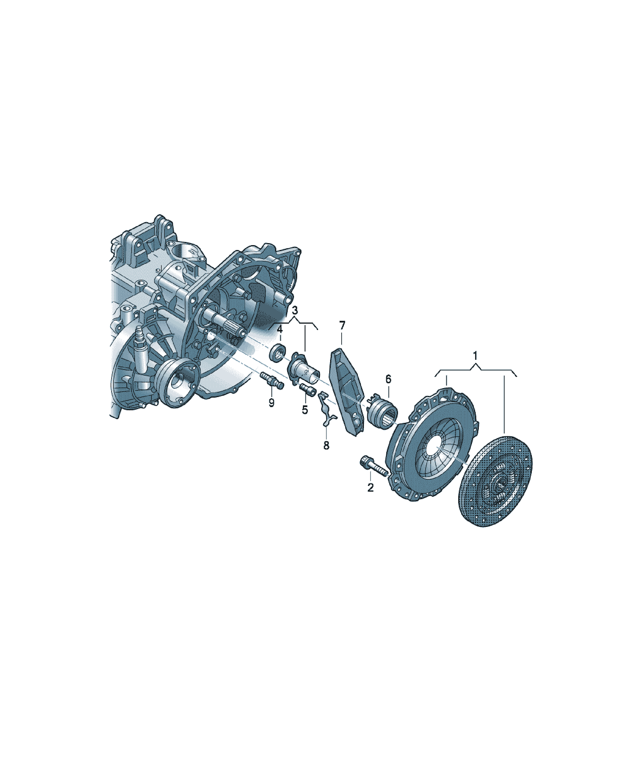 Set ambreiaj Volkswagen CC, cod 04E141016HX