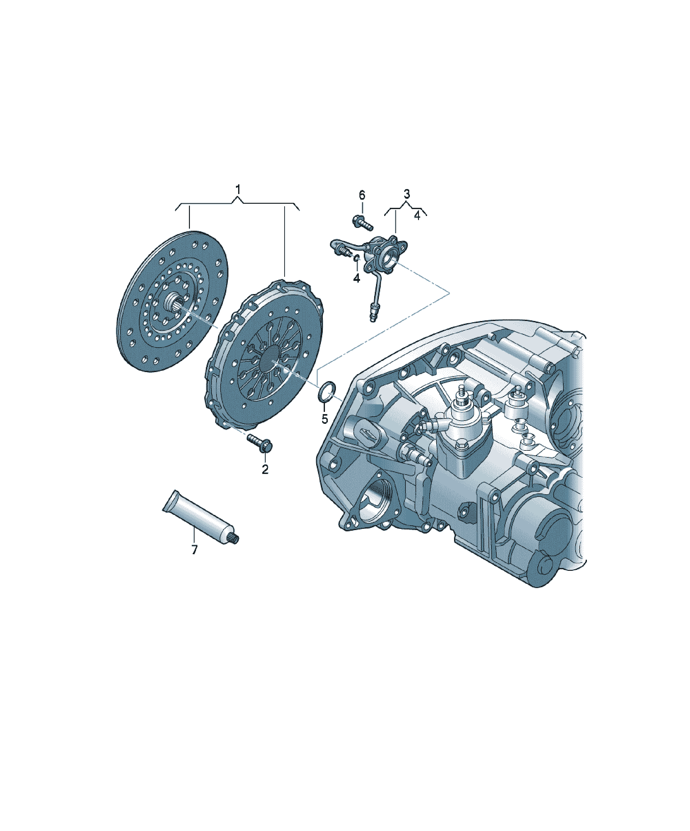 Set ambreiaj Volkswagen CC, cod 06J141015J