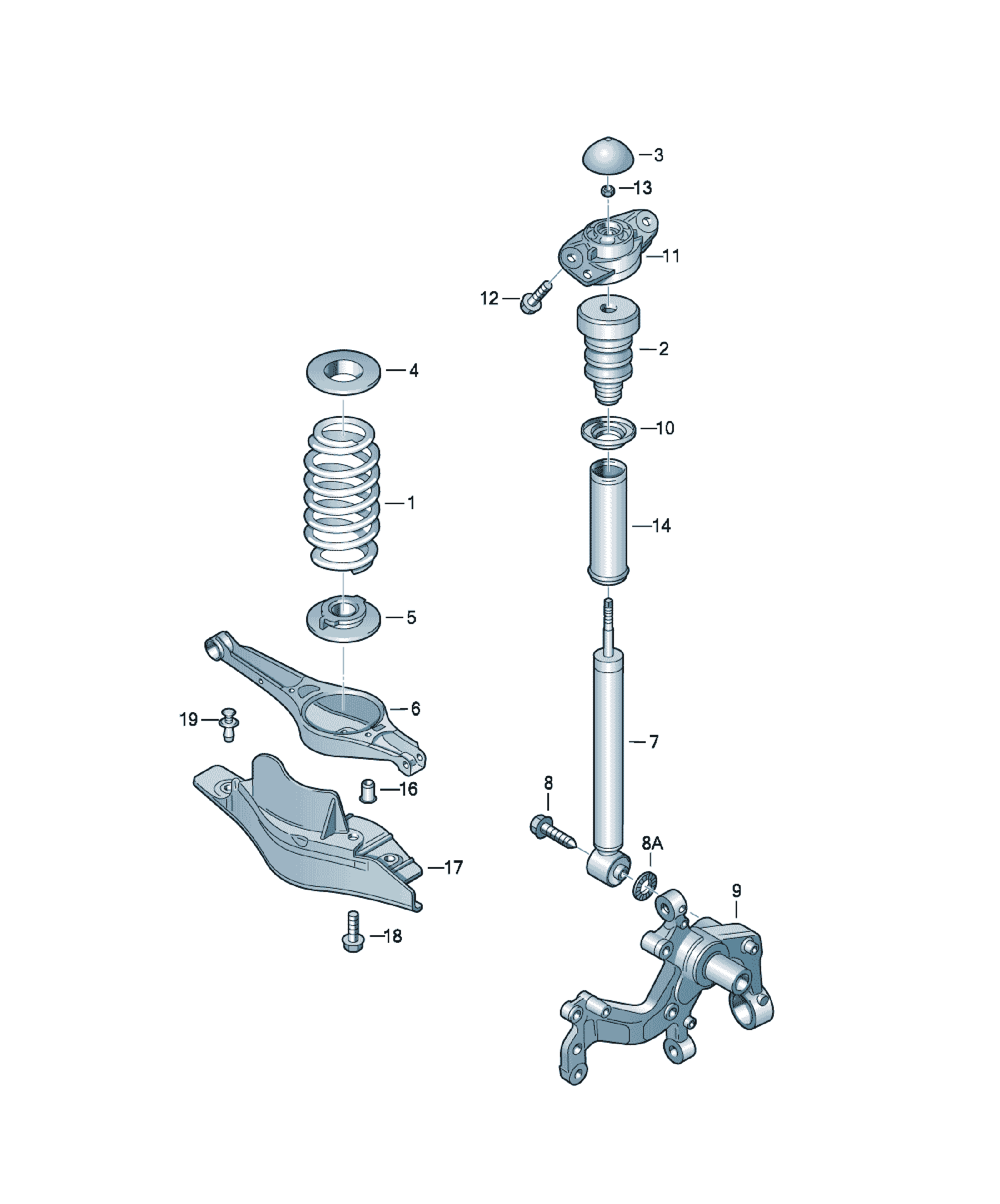 Retrofit kit for adaptive suspension Volkswagen Passat / Variant / Santana, cod 3C0598049A