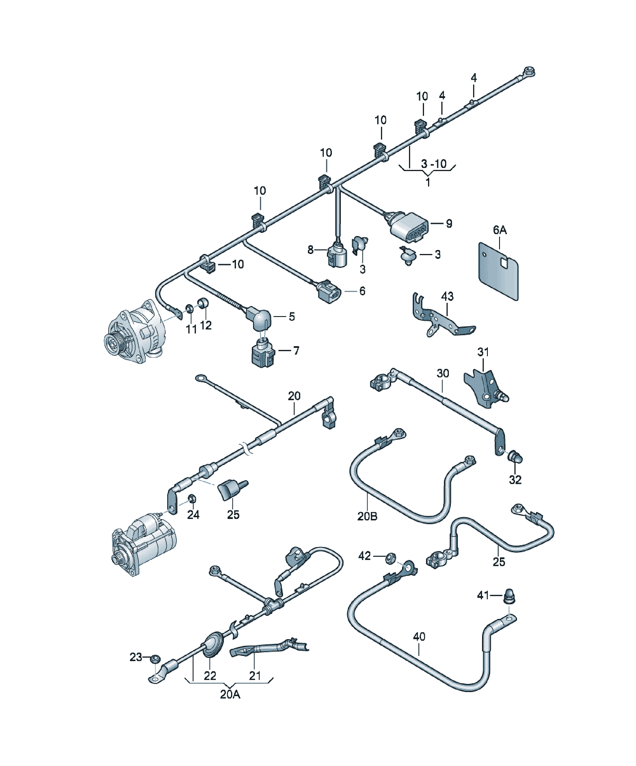 Suport carcasă conector Volkswagen Passat / Variant / Santana, cod 1J0906029A