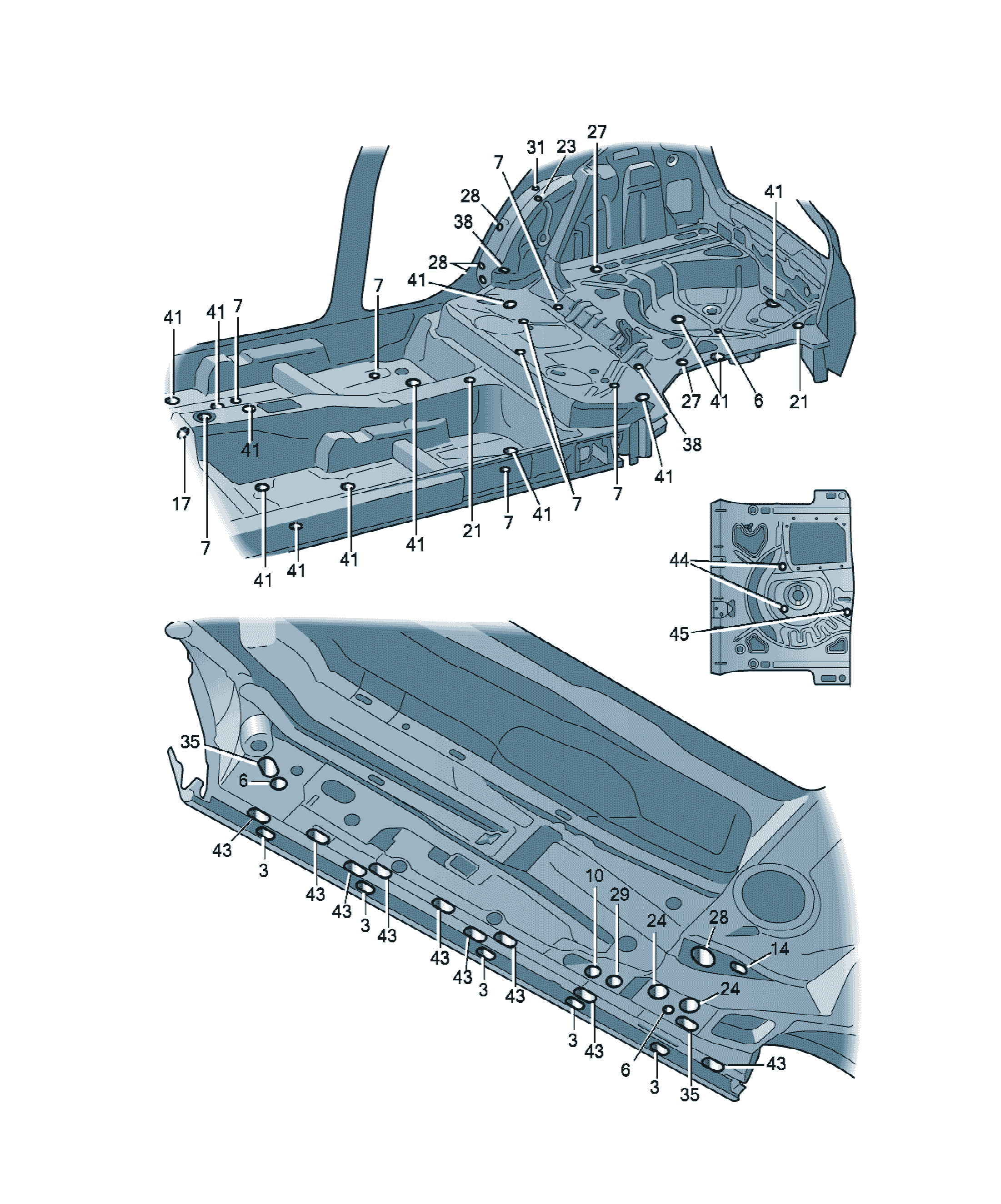 Dopuri Volkswagen Golf / e-Golf, cod 191807196