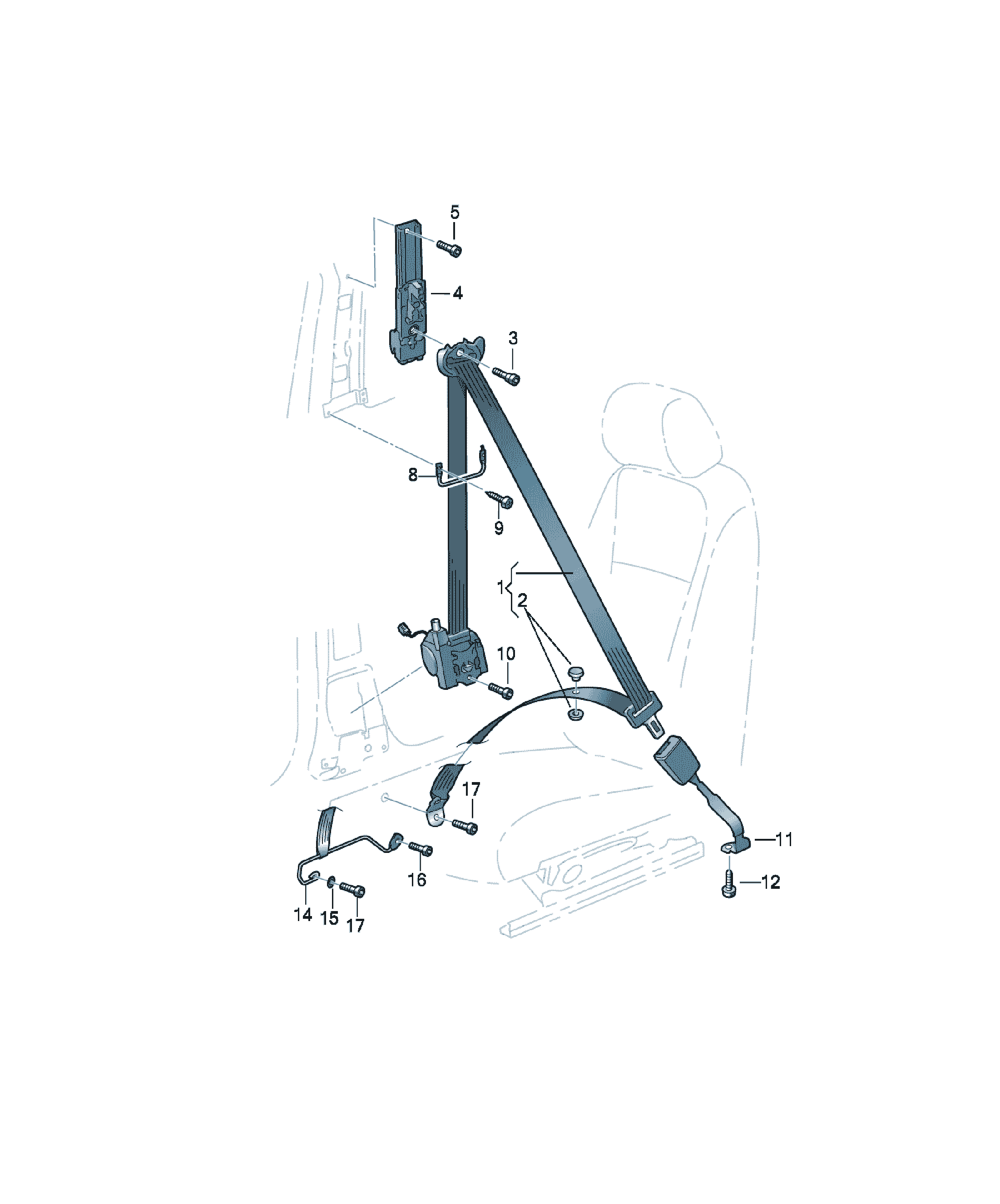Centura fata Volkswagen Golf / e-Golf, cod 5M2857705G