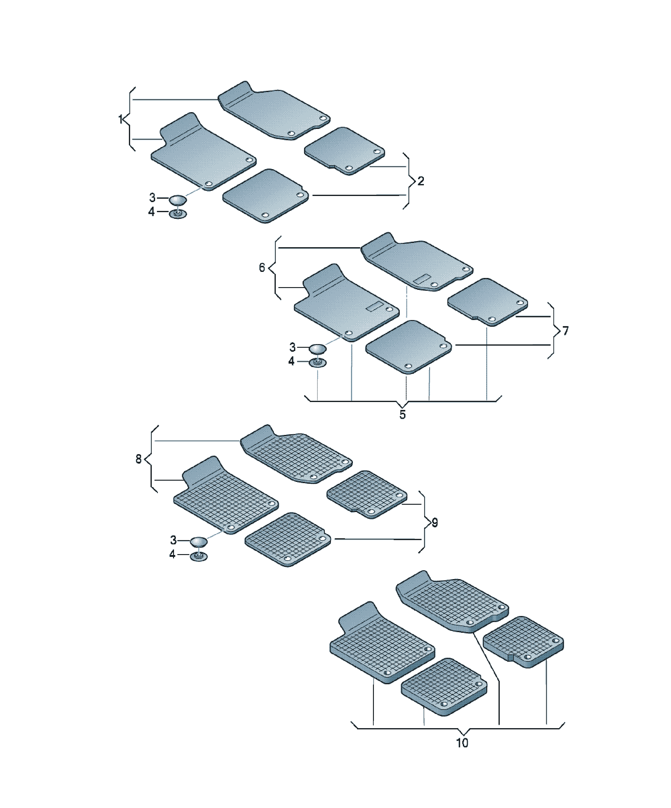 Set covorase Volkswagen Passat / Variant / Santana, cod 00V061225