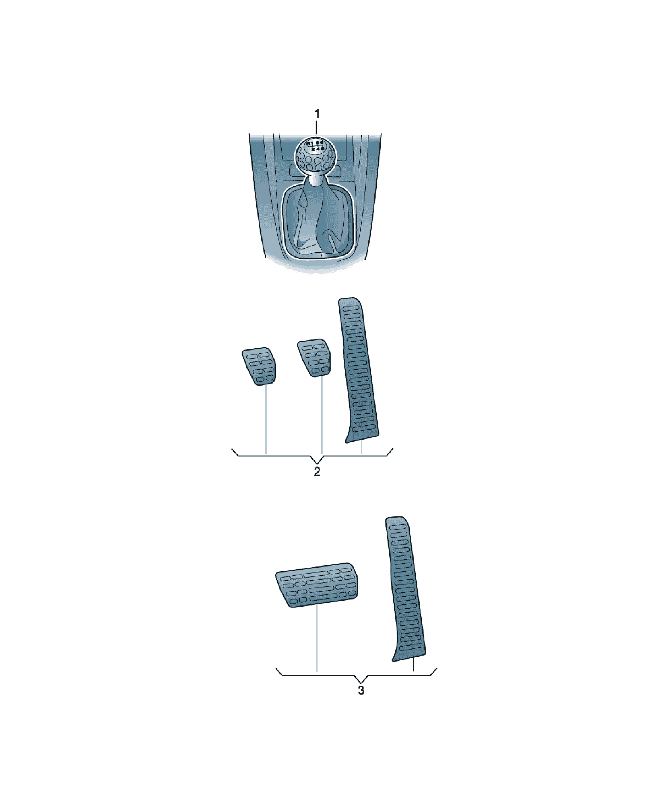 Garnituri pedale Volkswagen CC, cod 1K1064200A