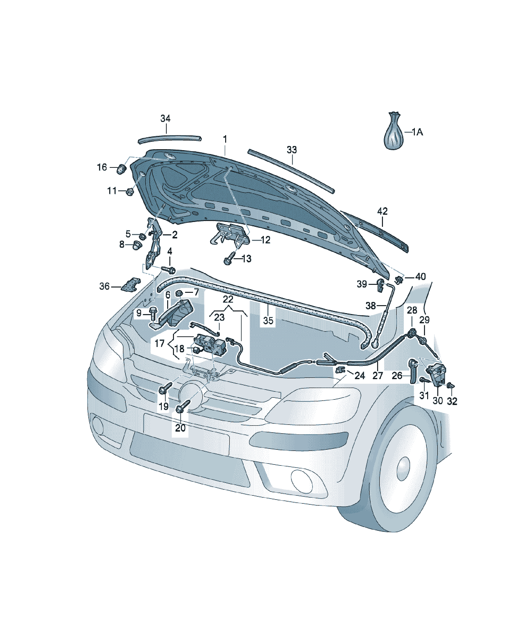 Hood lock switch Volkswagen Golf / e-Golf, cod 6R0953236