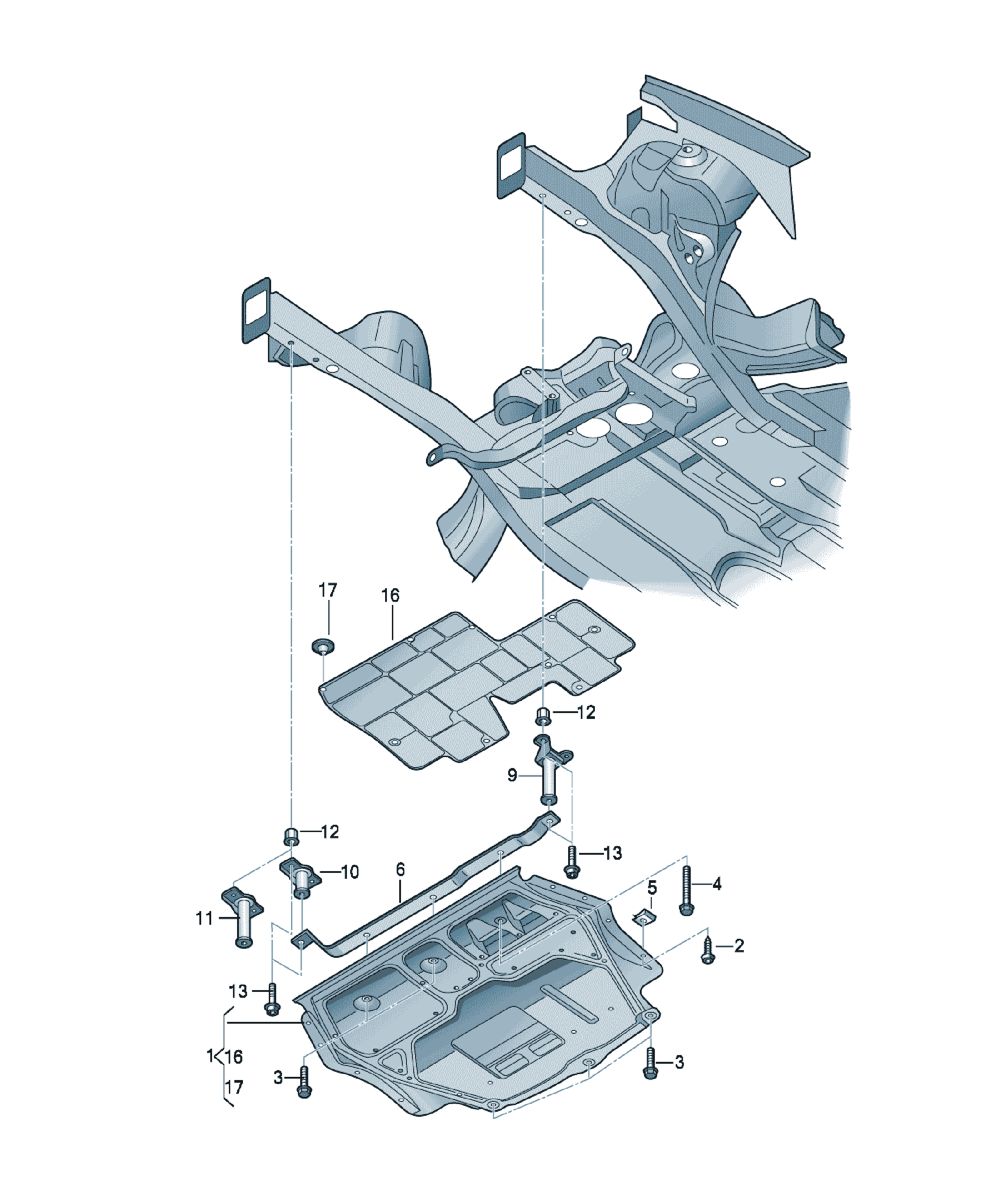 Socket head bolt with multi- point inner drive, self-lock. Volkswagen Golf / e-Golf, cod N  90965001