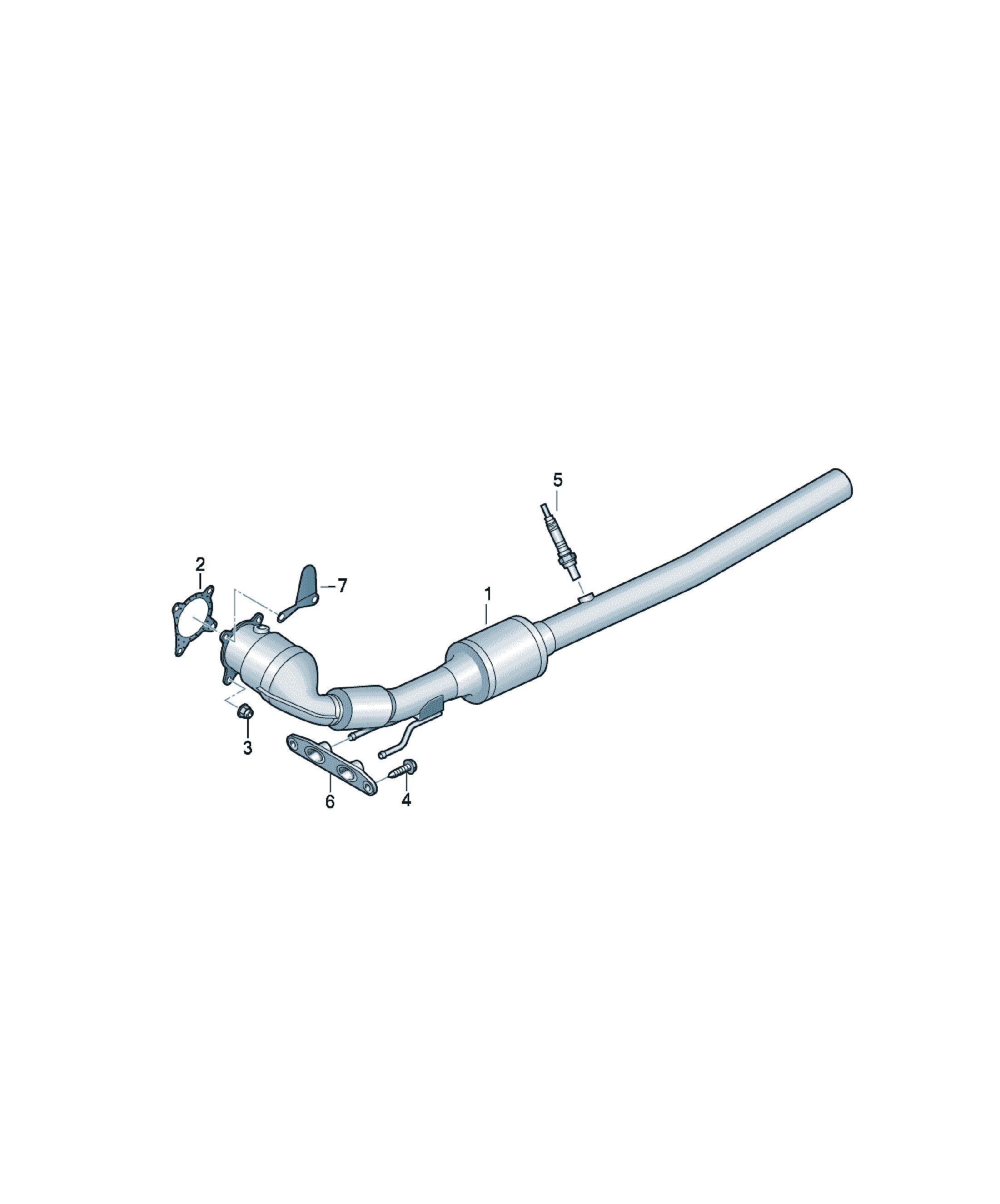 Țeavă eșapament cu catalizator Volkswagen CC, cod 3C0254506EX