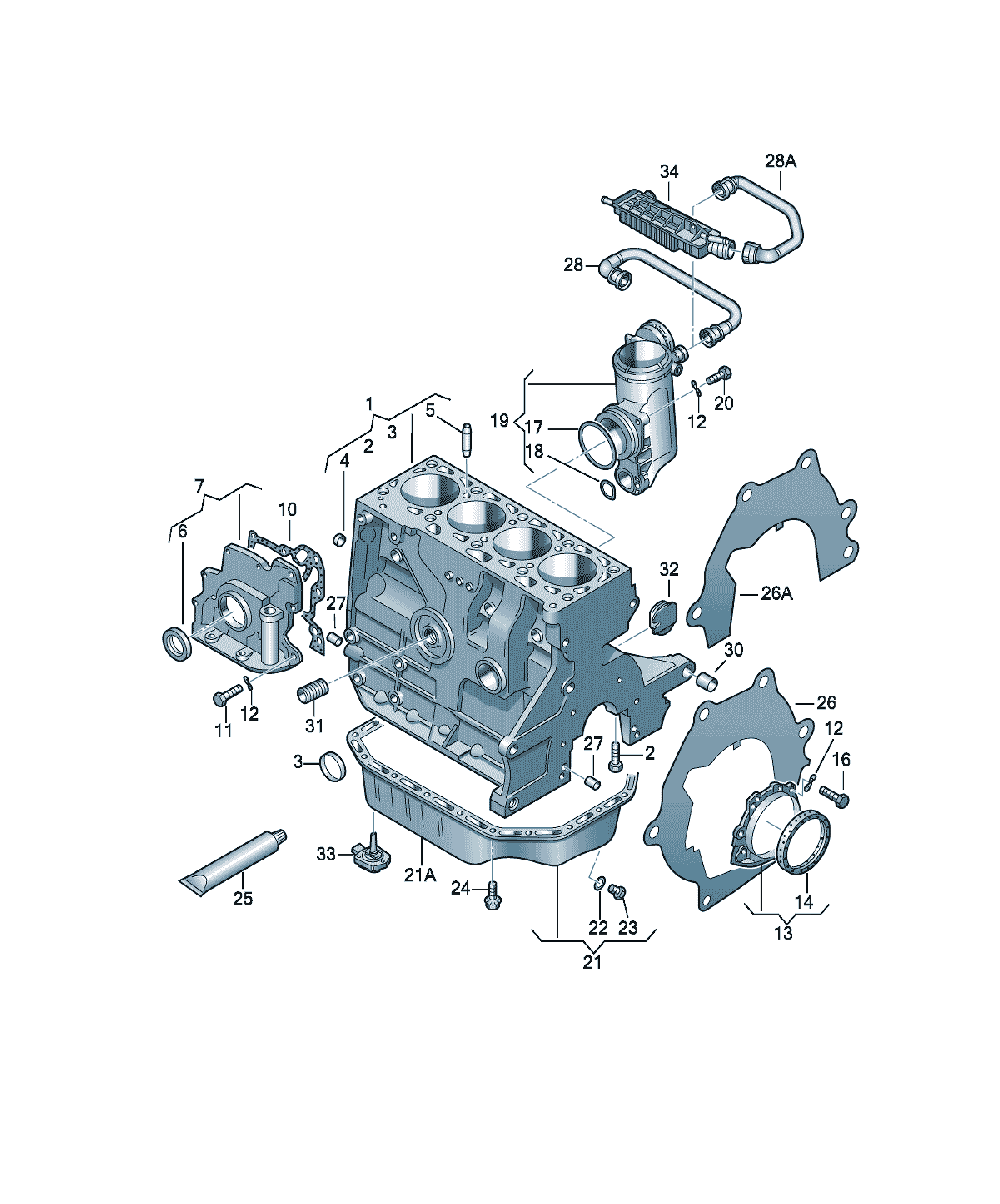 Bloc motor Volkswagen Golf / e-Golf, cod 036103101BH