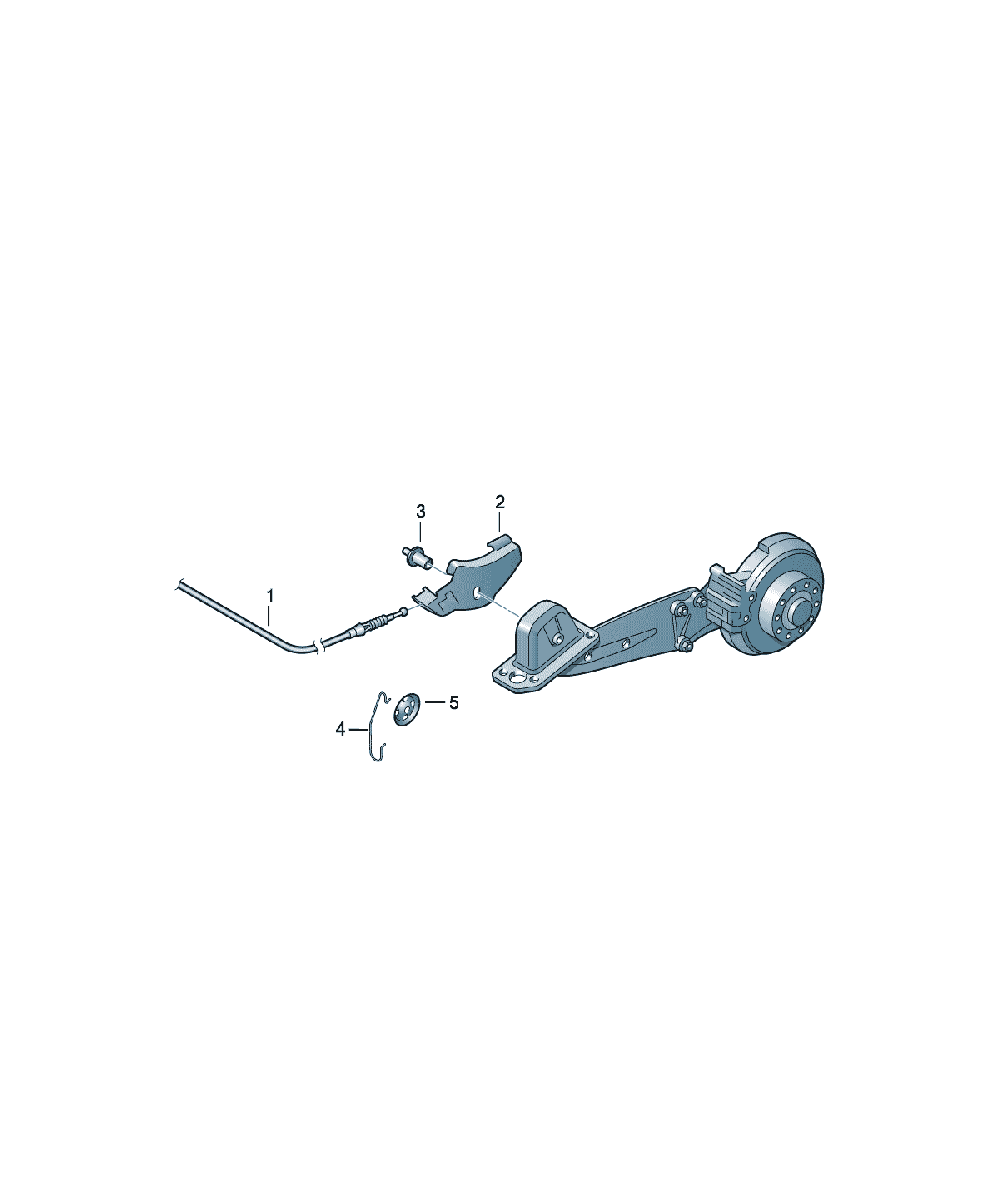 Cablu frână de mână Volkswagen Golf / e-Golf, cod 1K0609721BB