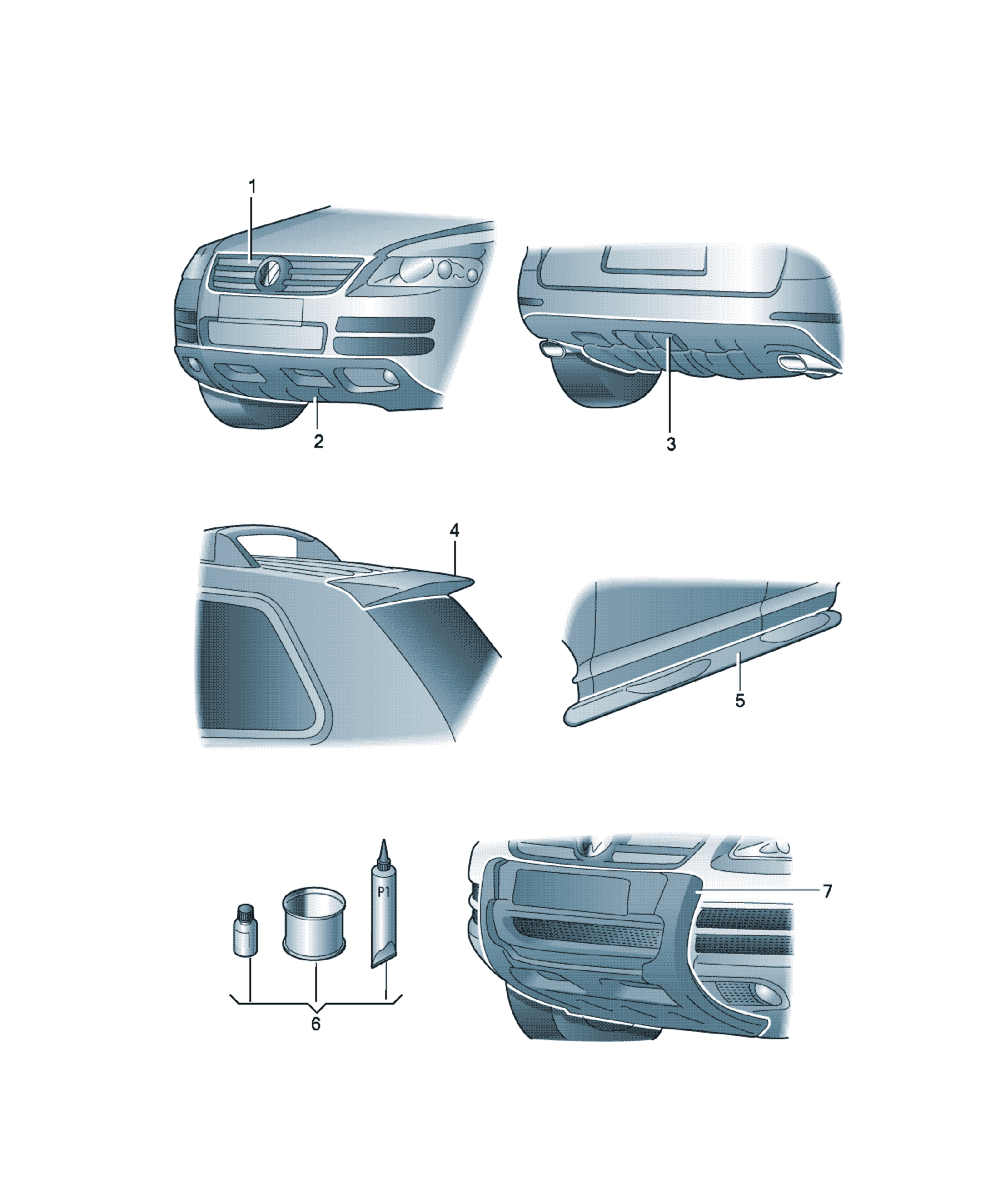 Adhesive kit for aerodynamic custom parts Volkswagen Passat / Variant / Santana Passat/Variant/Santana, cod 000071785D