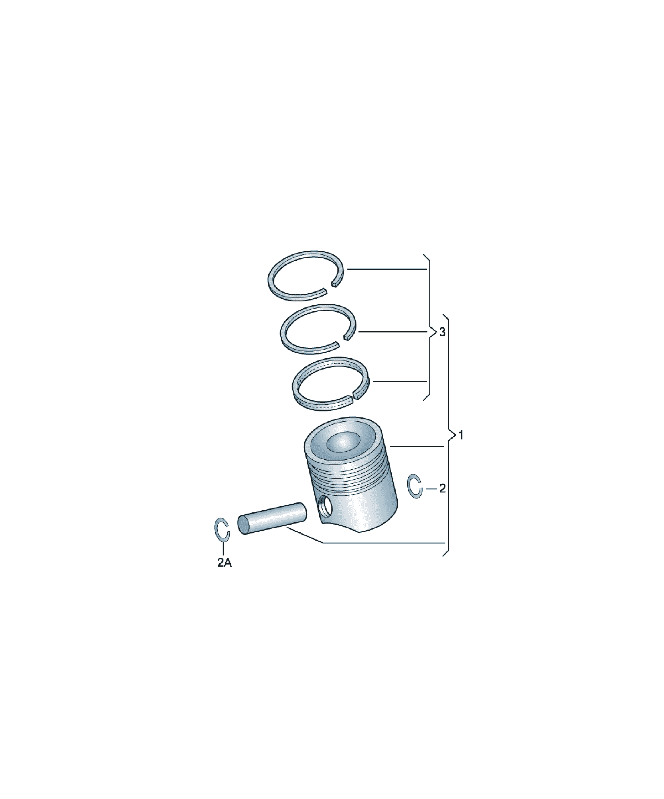 Piston motor IC Volkswagen CC, cod 06H107065DL