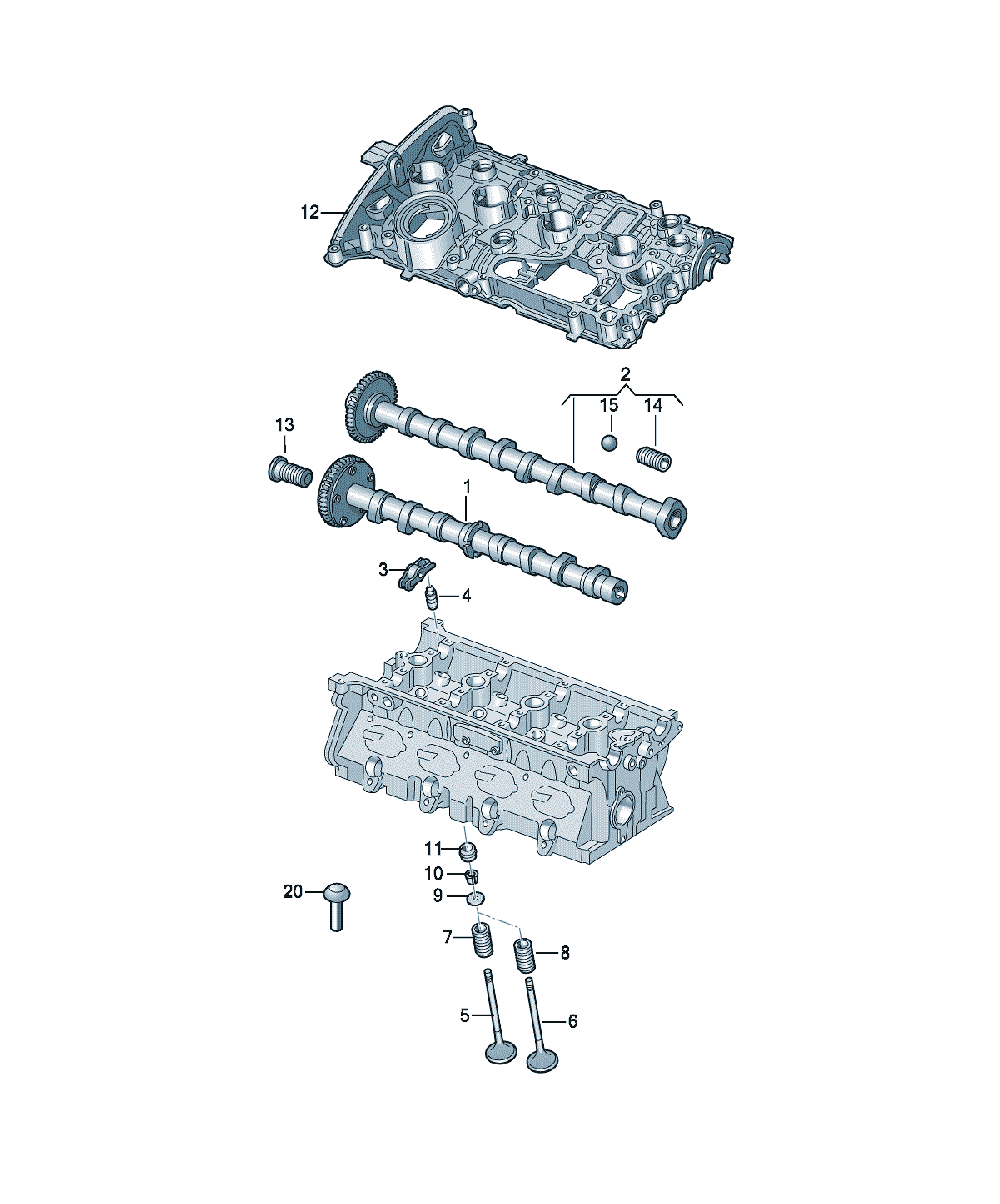 Arbore cu came Volkswagen CC, cod 06H109021K