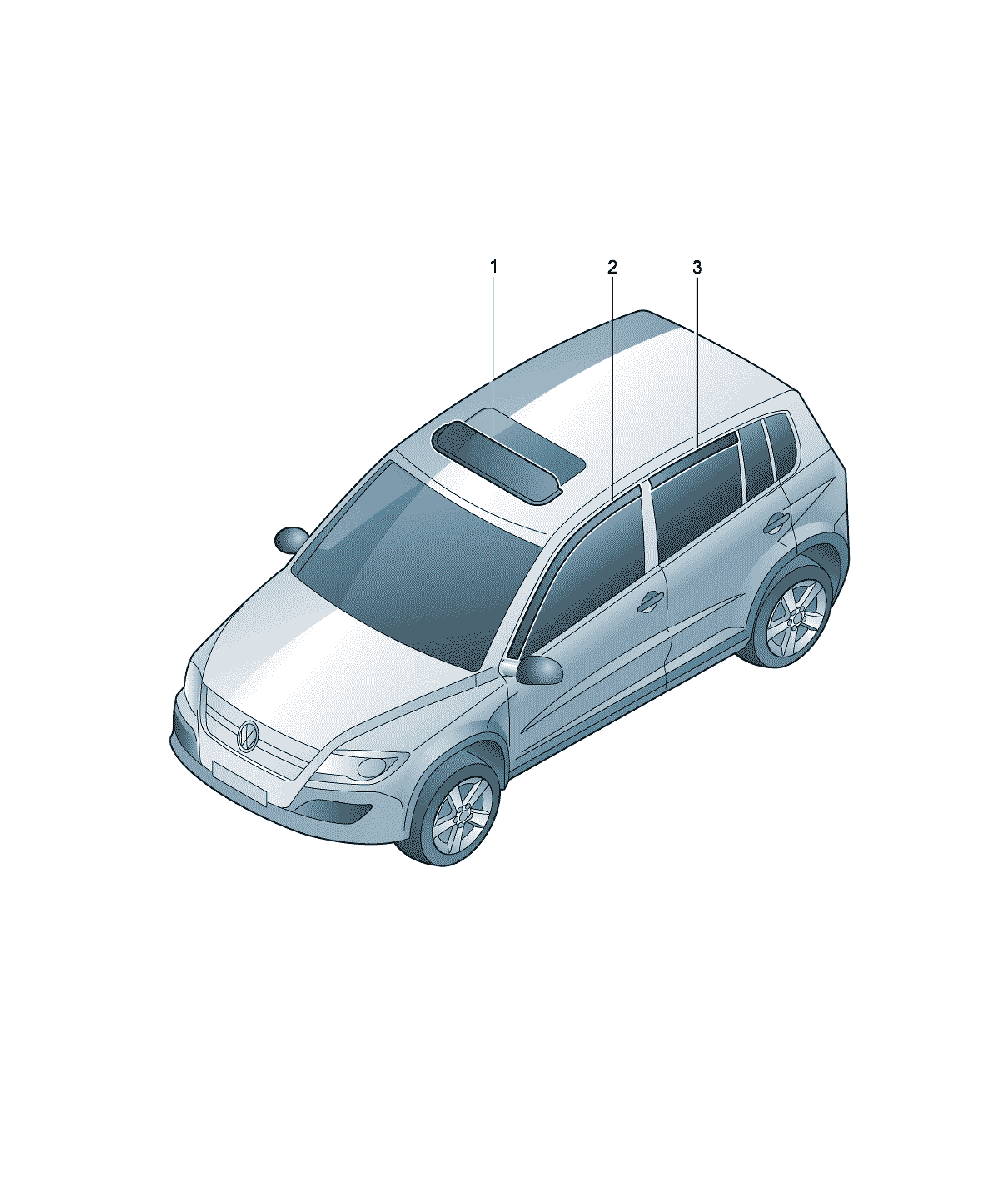 Window deflectors Volkswagen Golf / e-Golf, cod 5M0072193