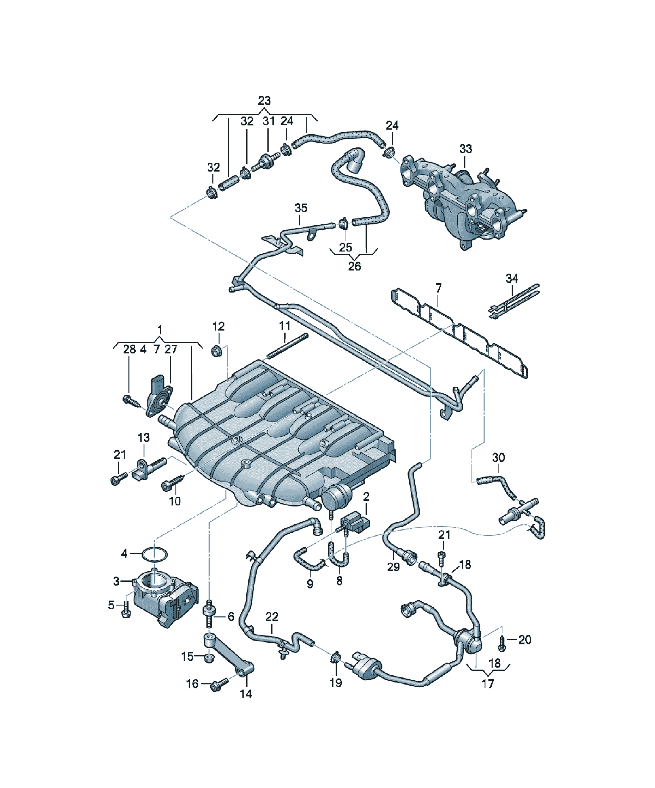 Șurub cap plat hexagon interior, formator filet Volkswagen Tiguan, cod N  10773201