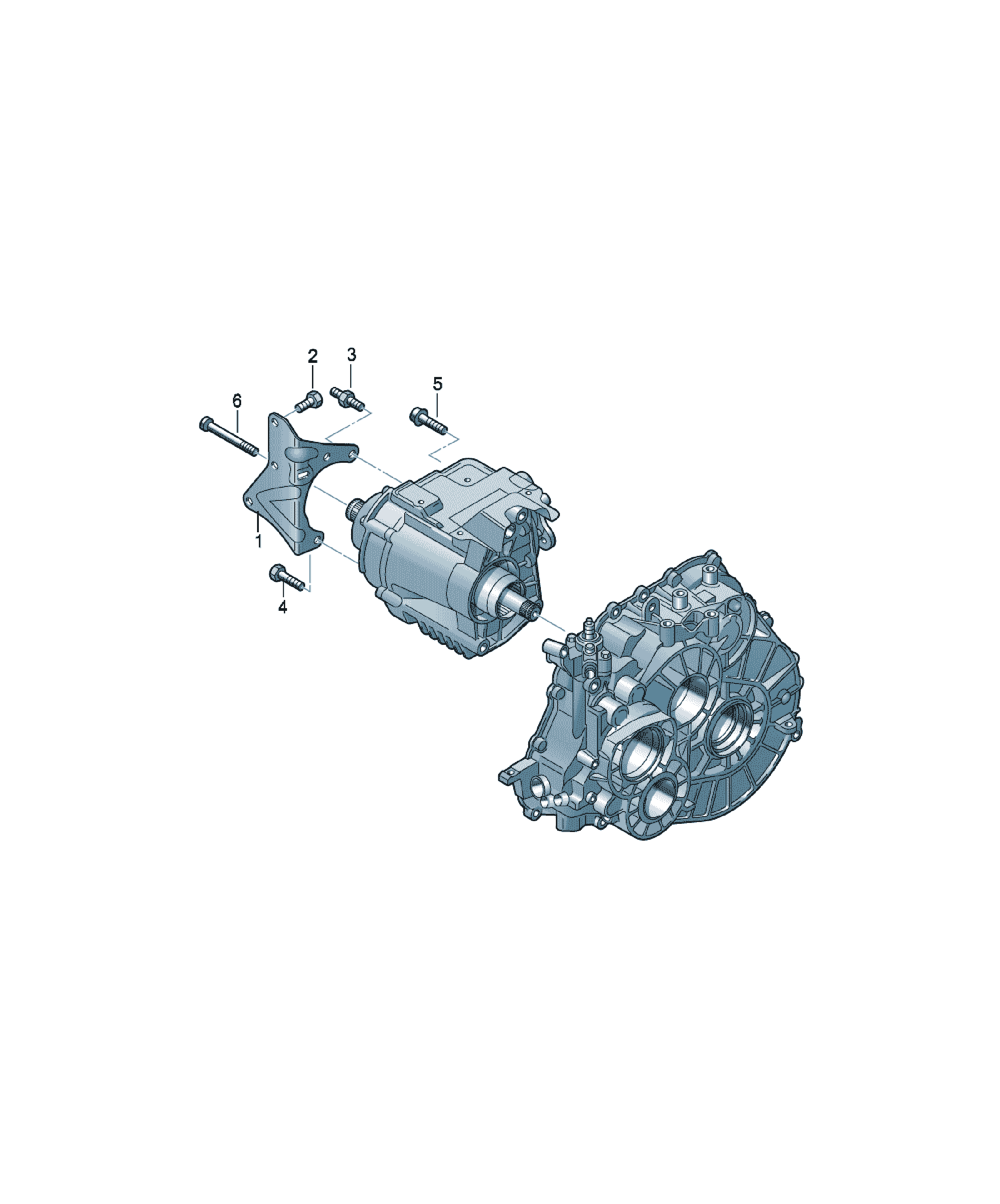 Transfer box mounting Volkswagen Tiguan, cod 0A6409905C