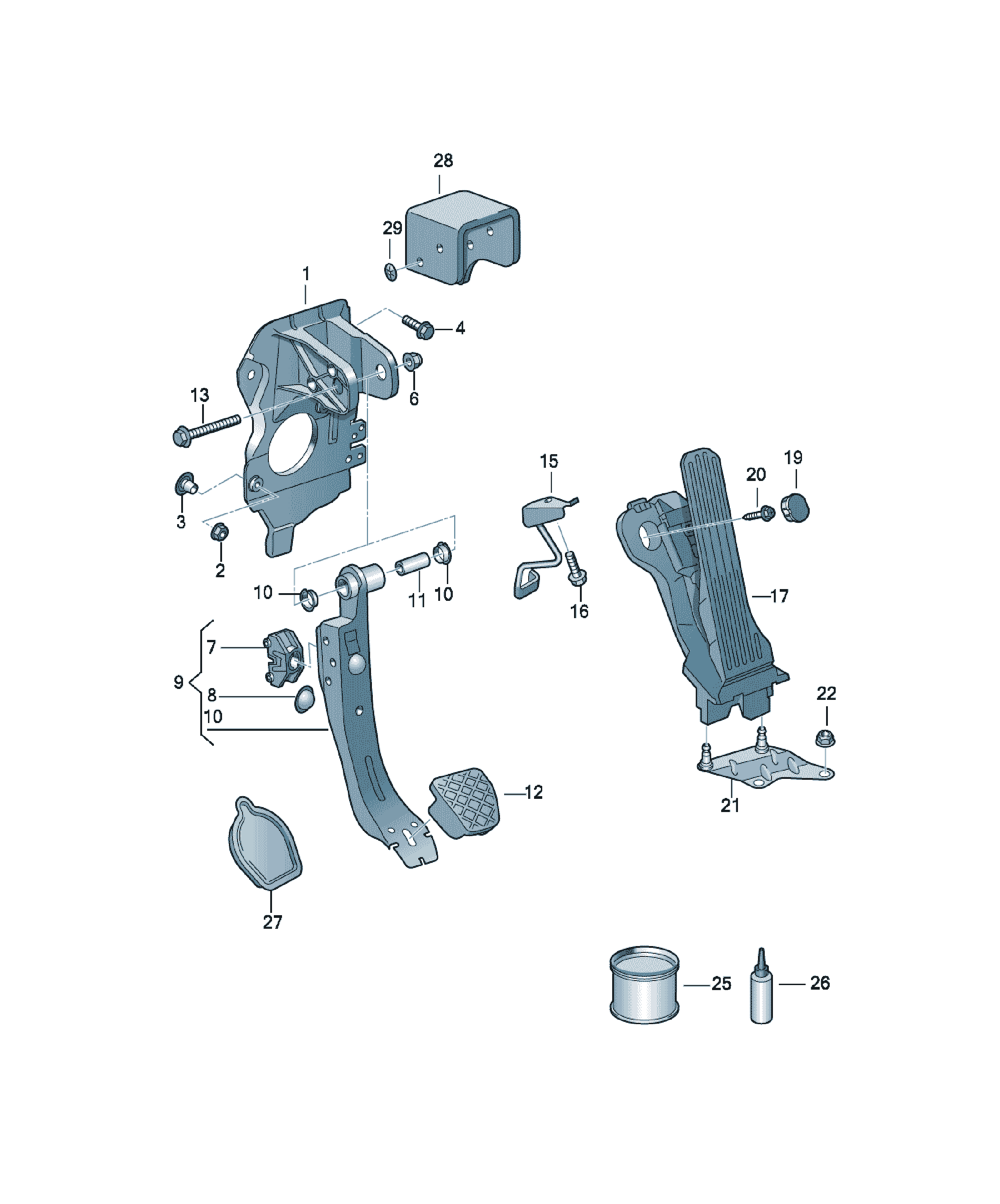Bearing bush Volkswagen Passat / Variant / Santana, cod 1K0721359