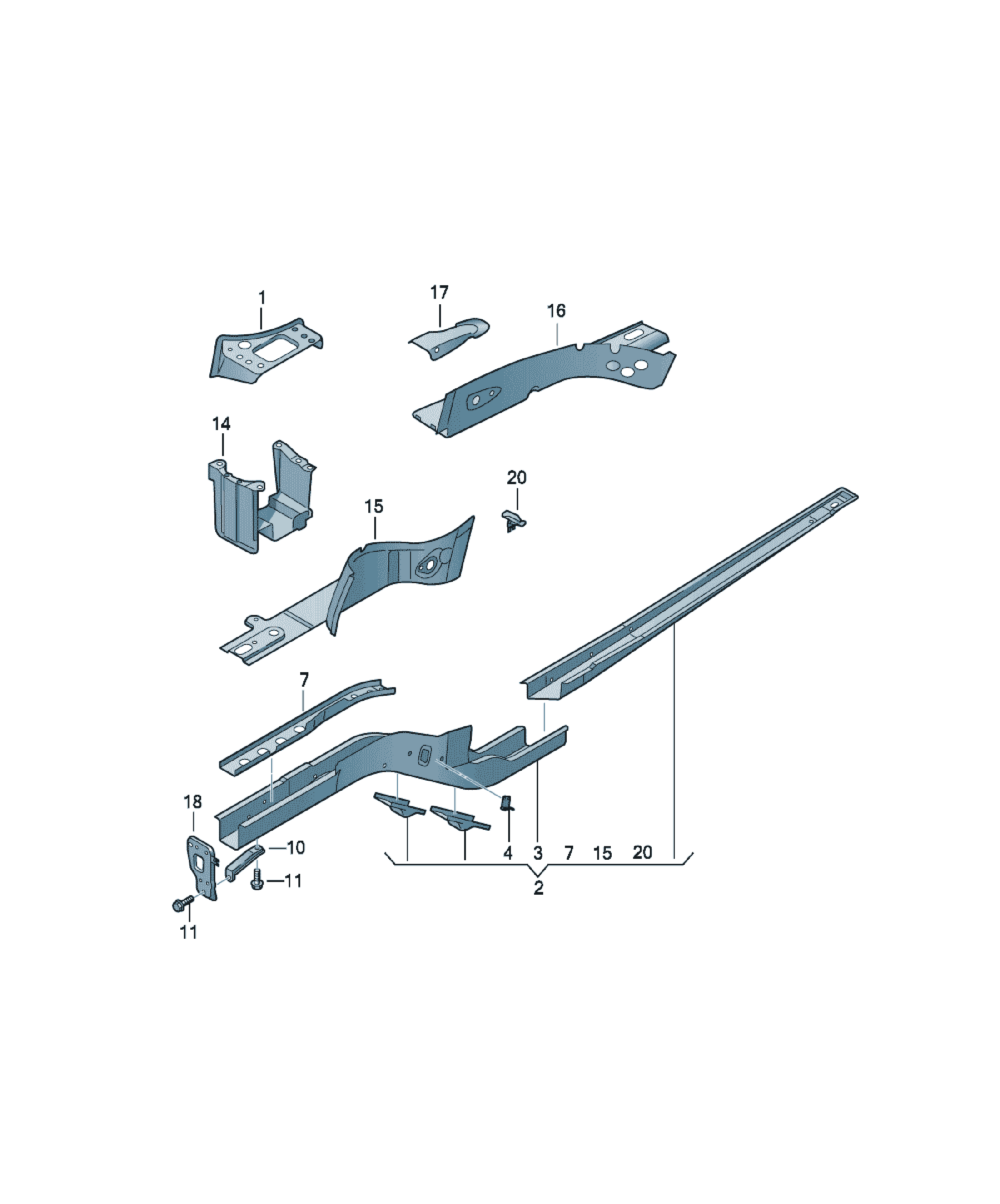 welded pin Volkswagen Tiguan, cod WHT000262