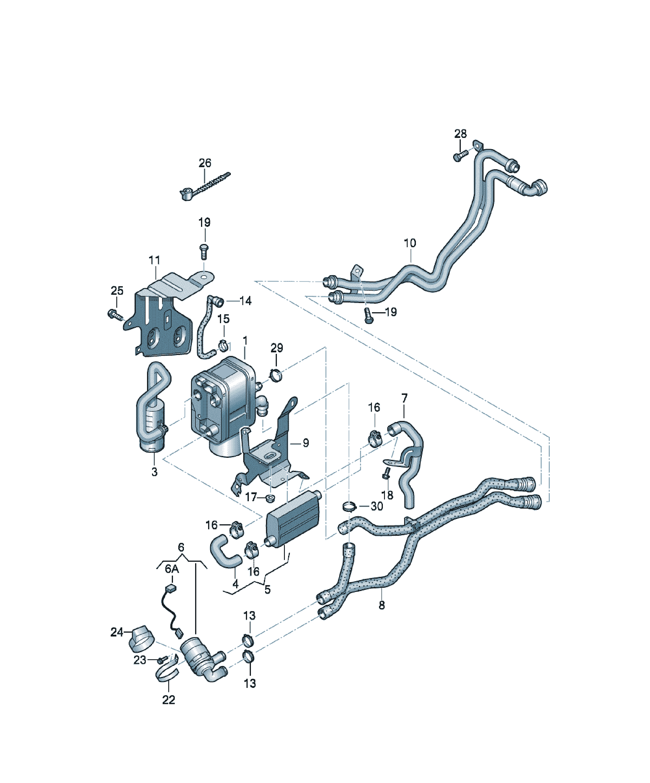 Radiator incalzire Volkswagen Golf / e-Golf, cod 1K0815007BR