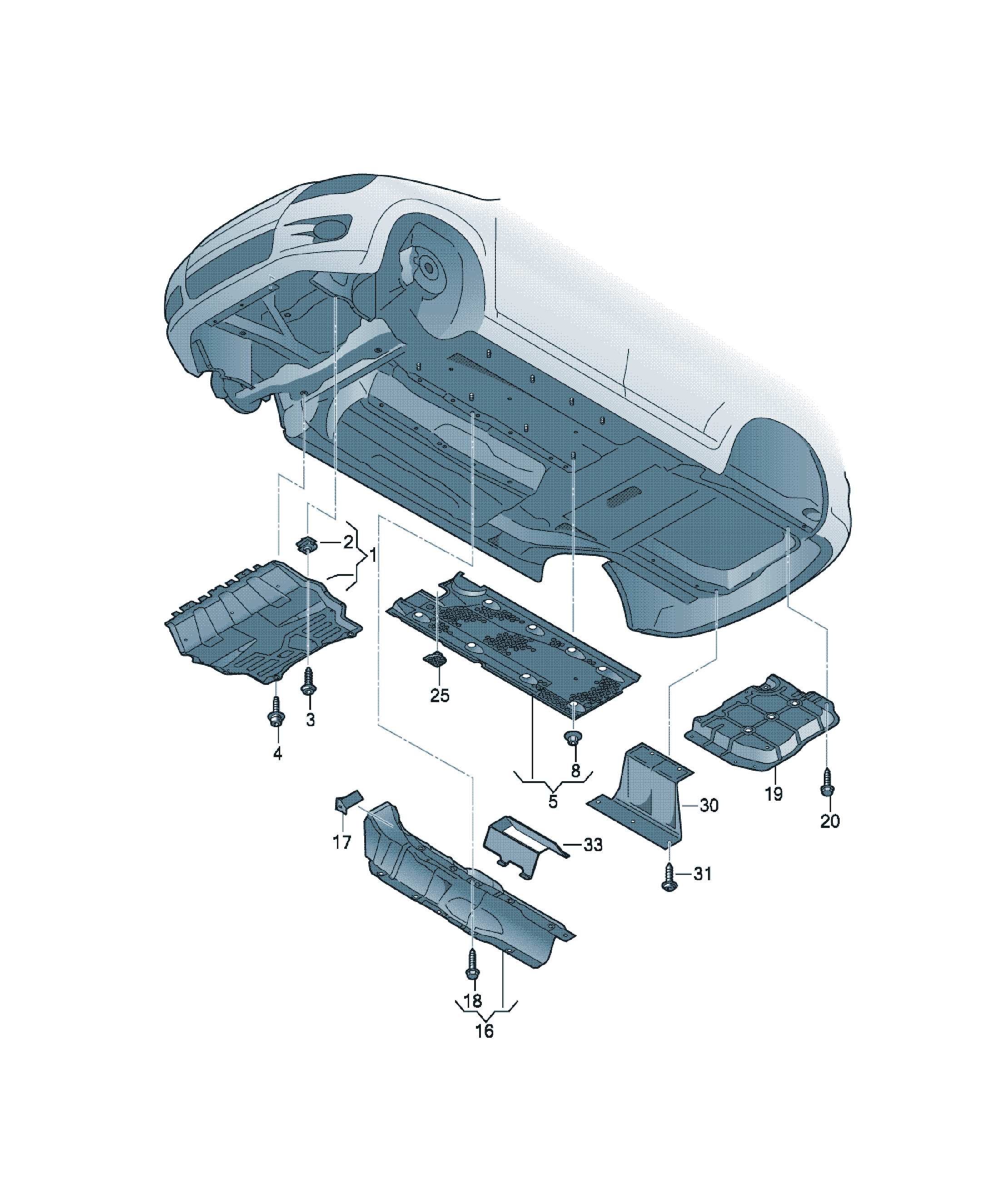 Protecție carter motor Volkswagen Tiguan, cod 5N0825235