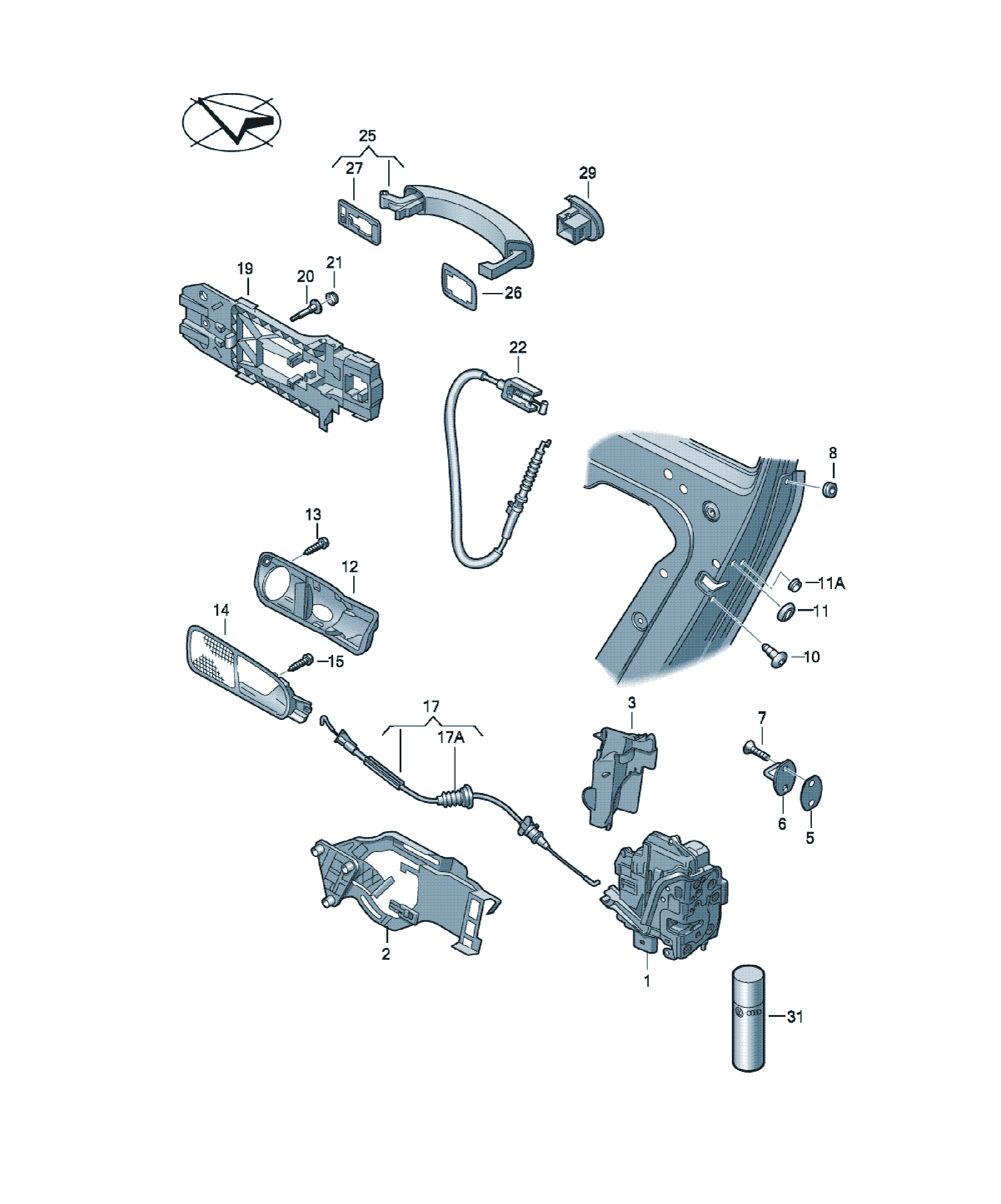 Șurub hexagonal cu cap pătrat Volkswagen Golf / e-Golf, cod N  90986802