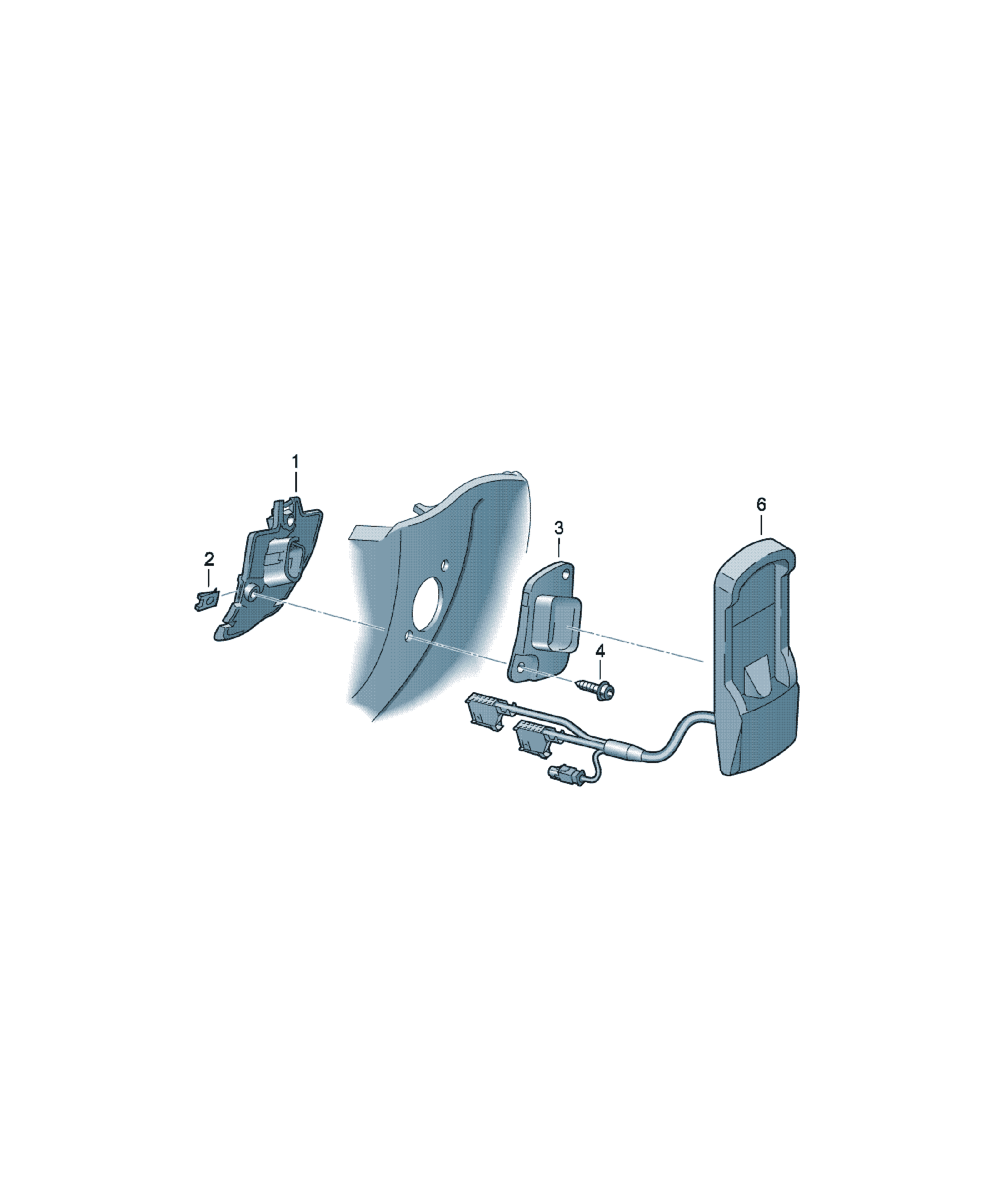 Threaded plate Volkswagen CC, cod 1T0857047A