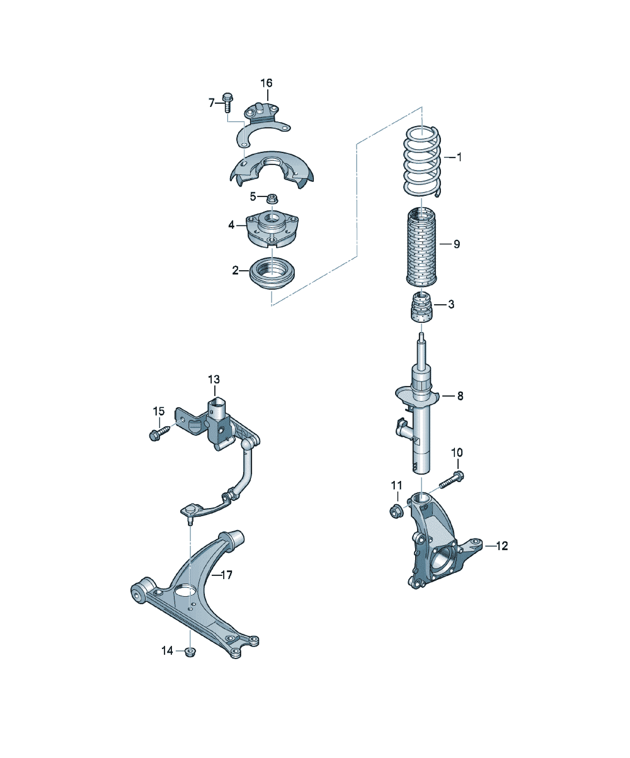 Dop suport amortizor Volkswagen CC, cod 3C8412359