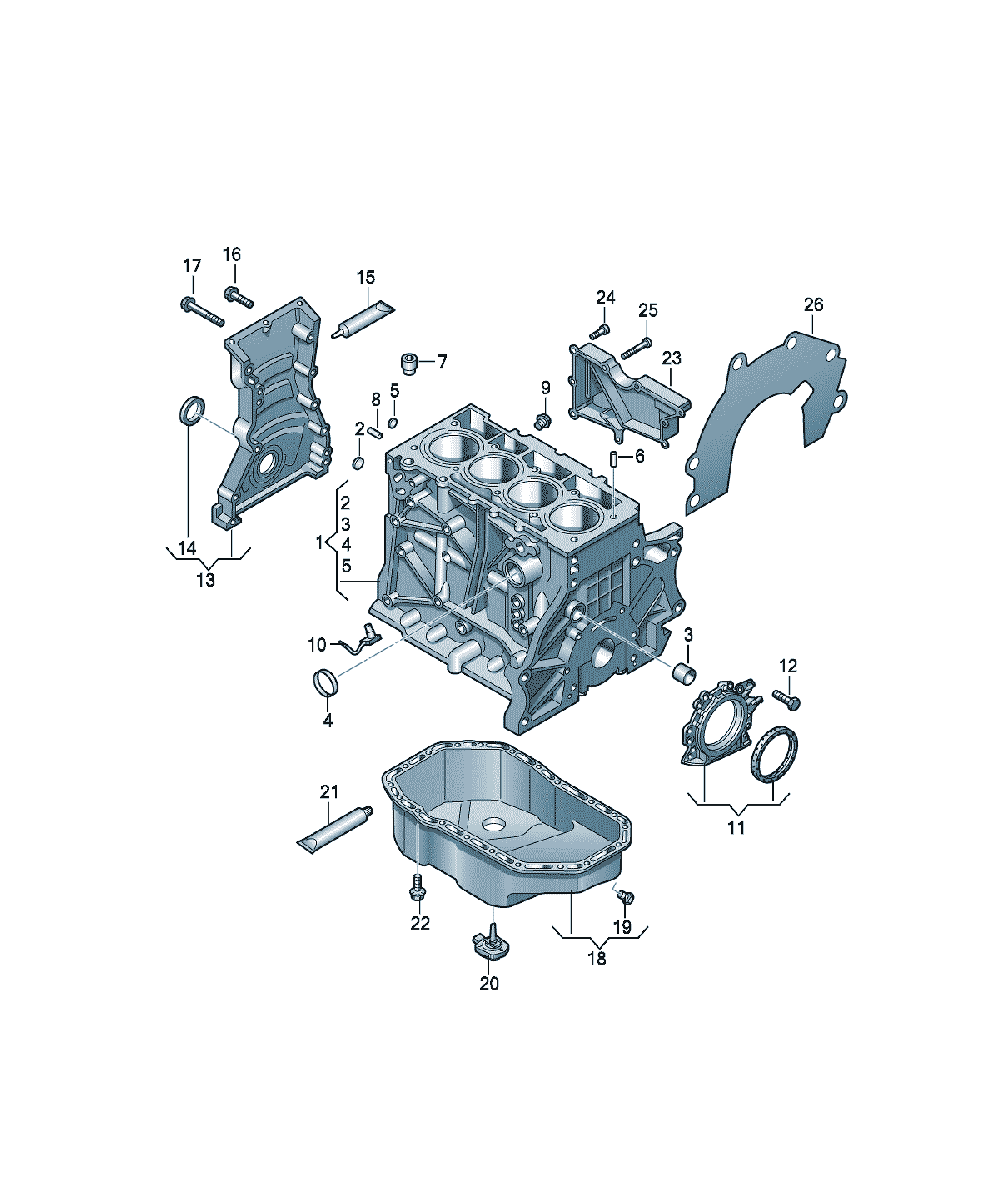 Bloc motor Volkswagen Golf / e-Golf, cod 03F103101