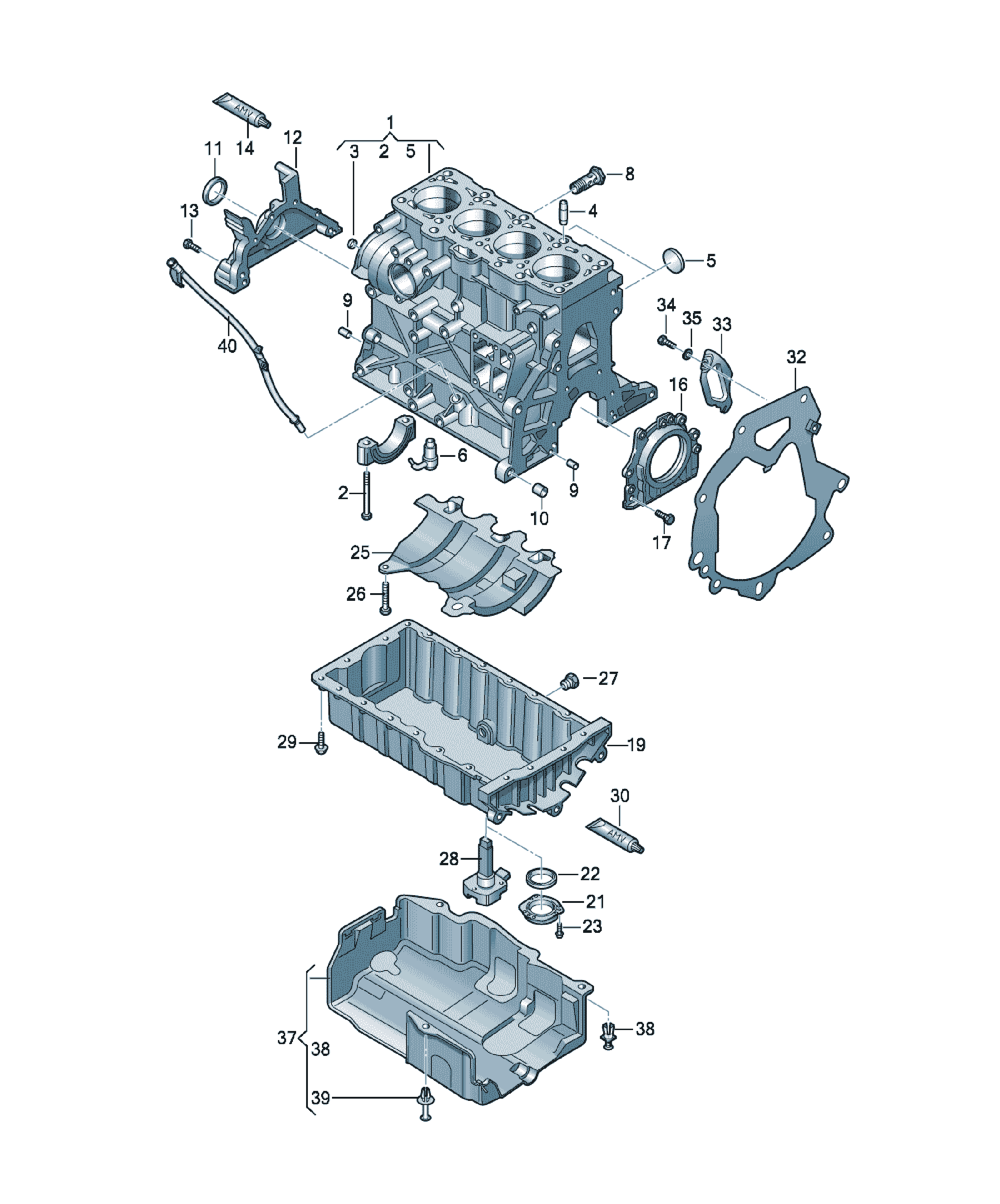 Bloc motor Volkswagen Golf / e-Golf, cod 03L103011AK